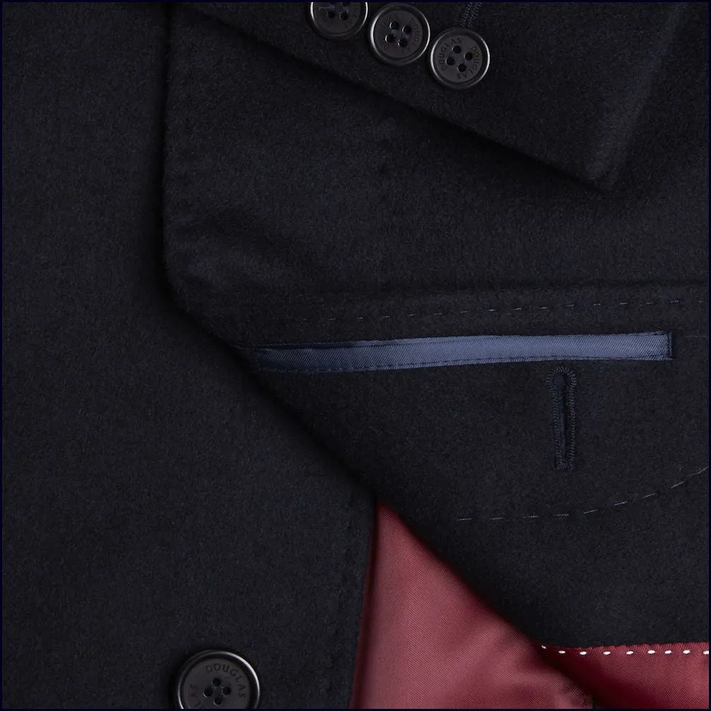 Douglas Navy Bremner Tailored Overcoat<>