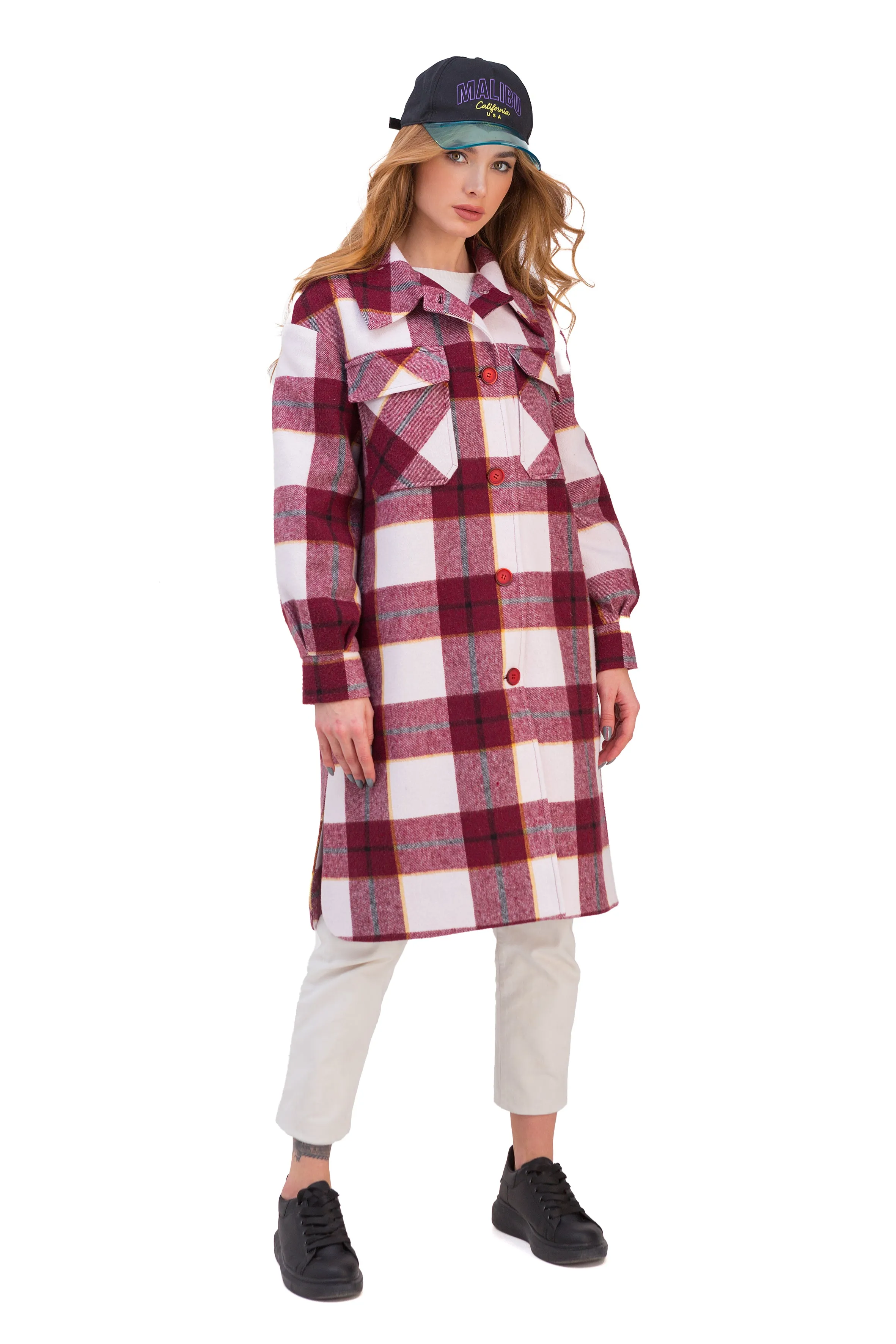 Eva Classic Wool Blend Shirt-Coat