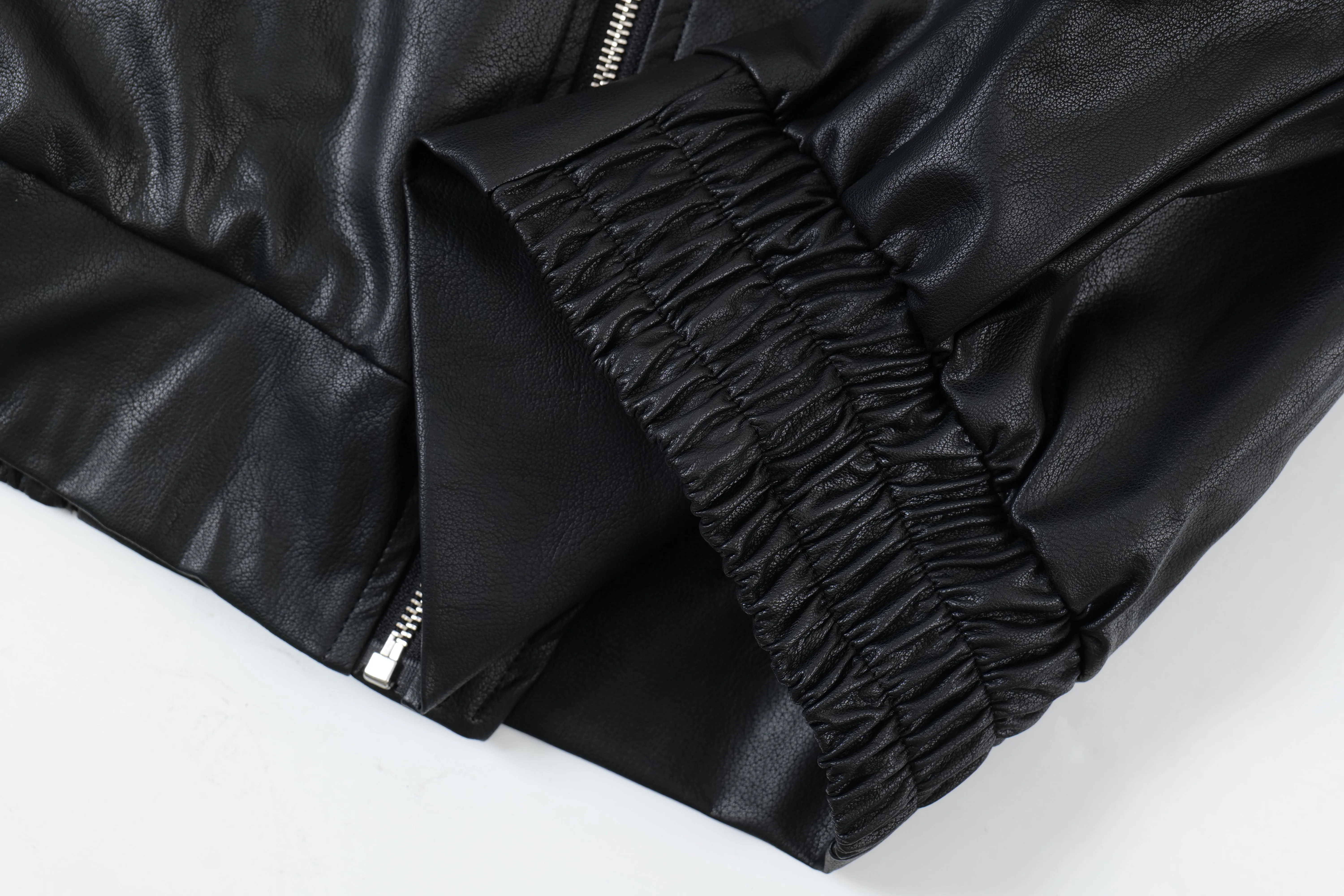 Fang | Faux Leather Bomber Jacket