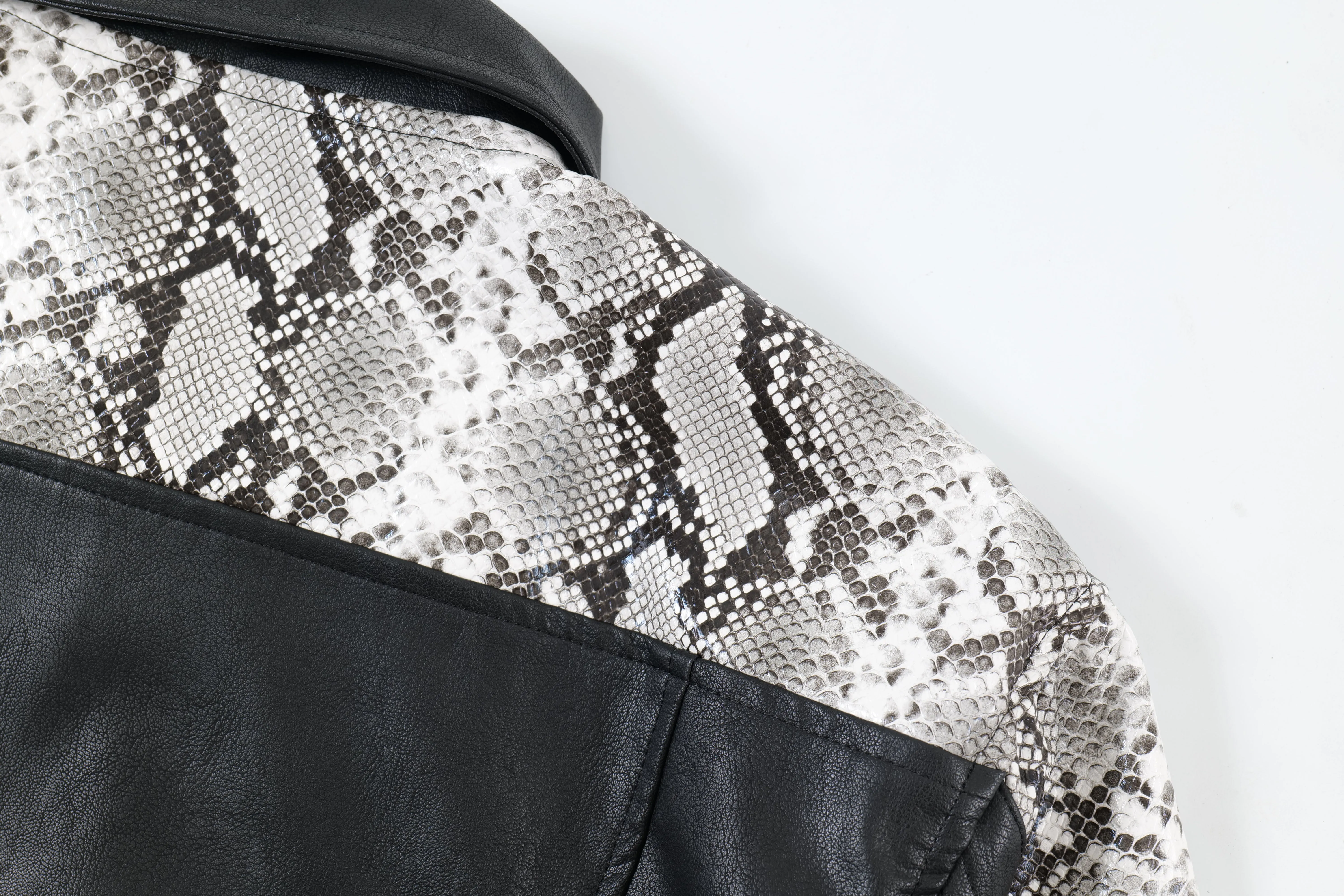 Fang | Faux Leather Bomber Jacket