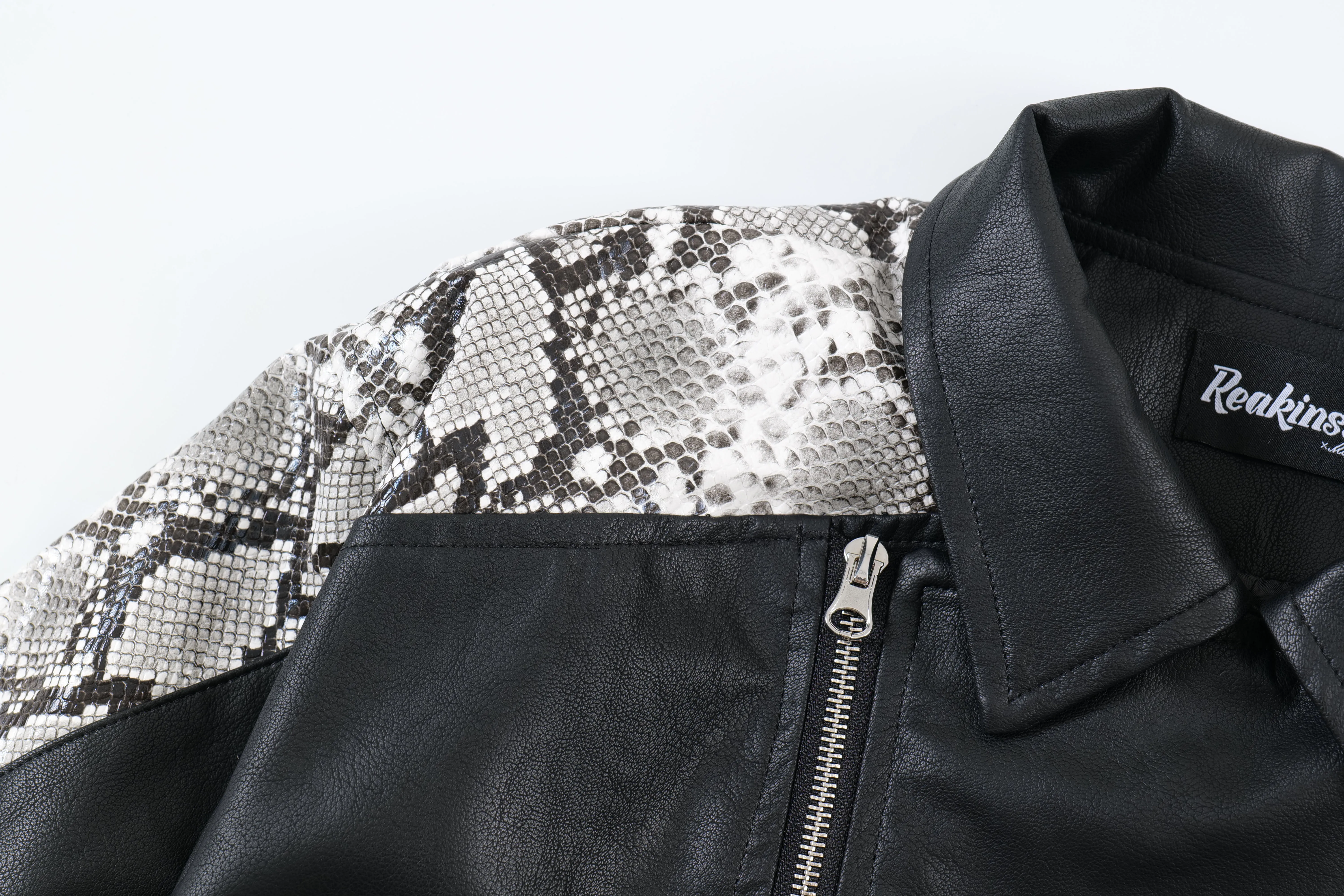 Fang | Faux Leather Bomber Jacket