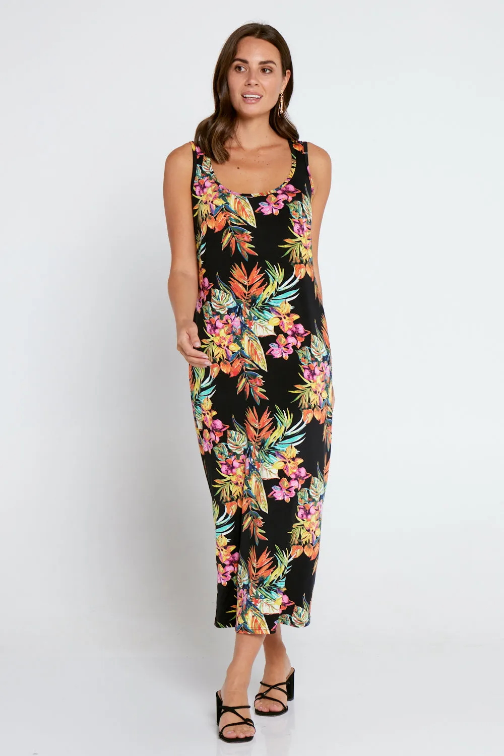 Findon Midi Slip Dress - Tropical Nights