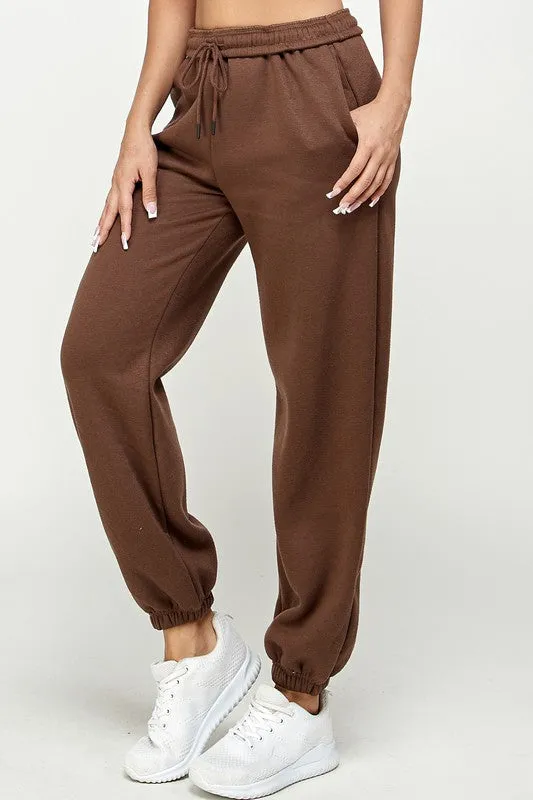 Fleece Joggers Chocolate