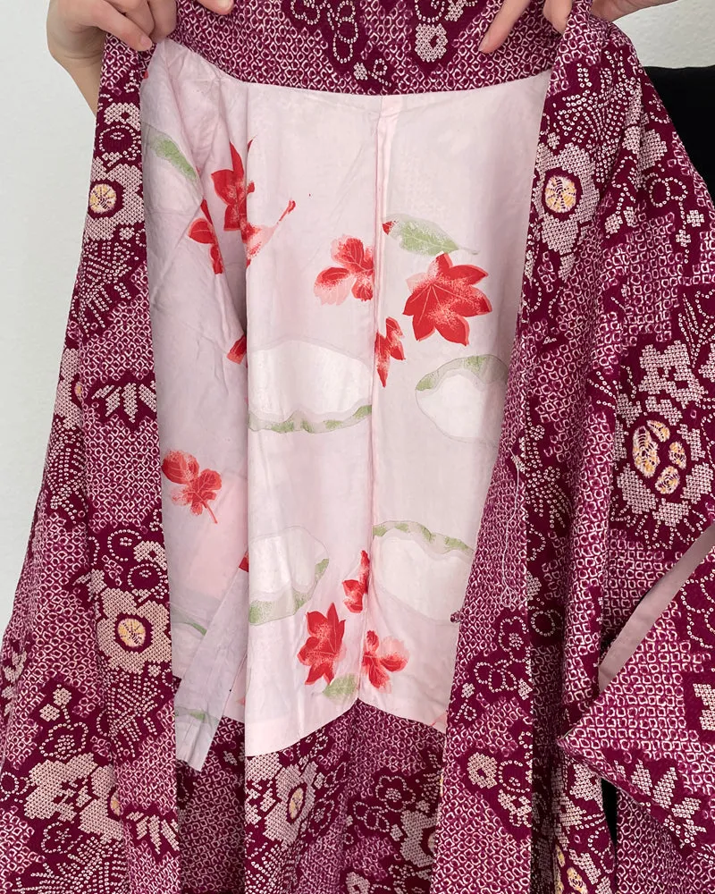 Flower Shibori Long Haori Kimono Jacket