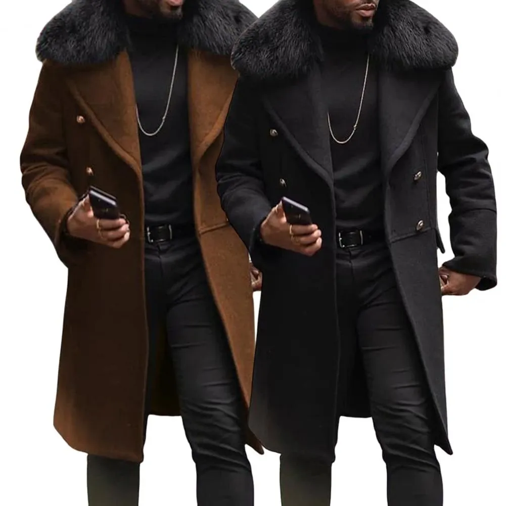 Funki Buys | Jackets | Men's Winter Faux Fur Woolen Coats