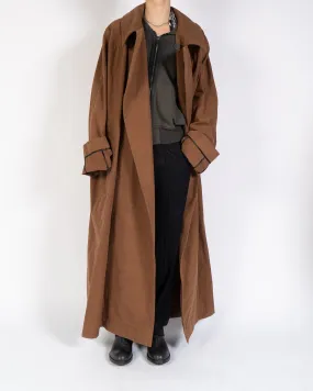 FW17 Brown Huge Belted Overcoat 1 of 1 Sample