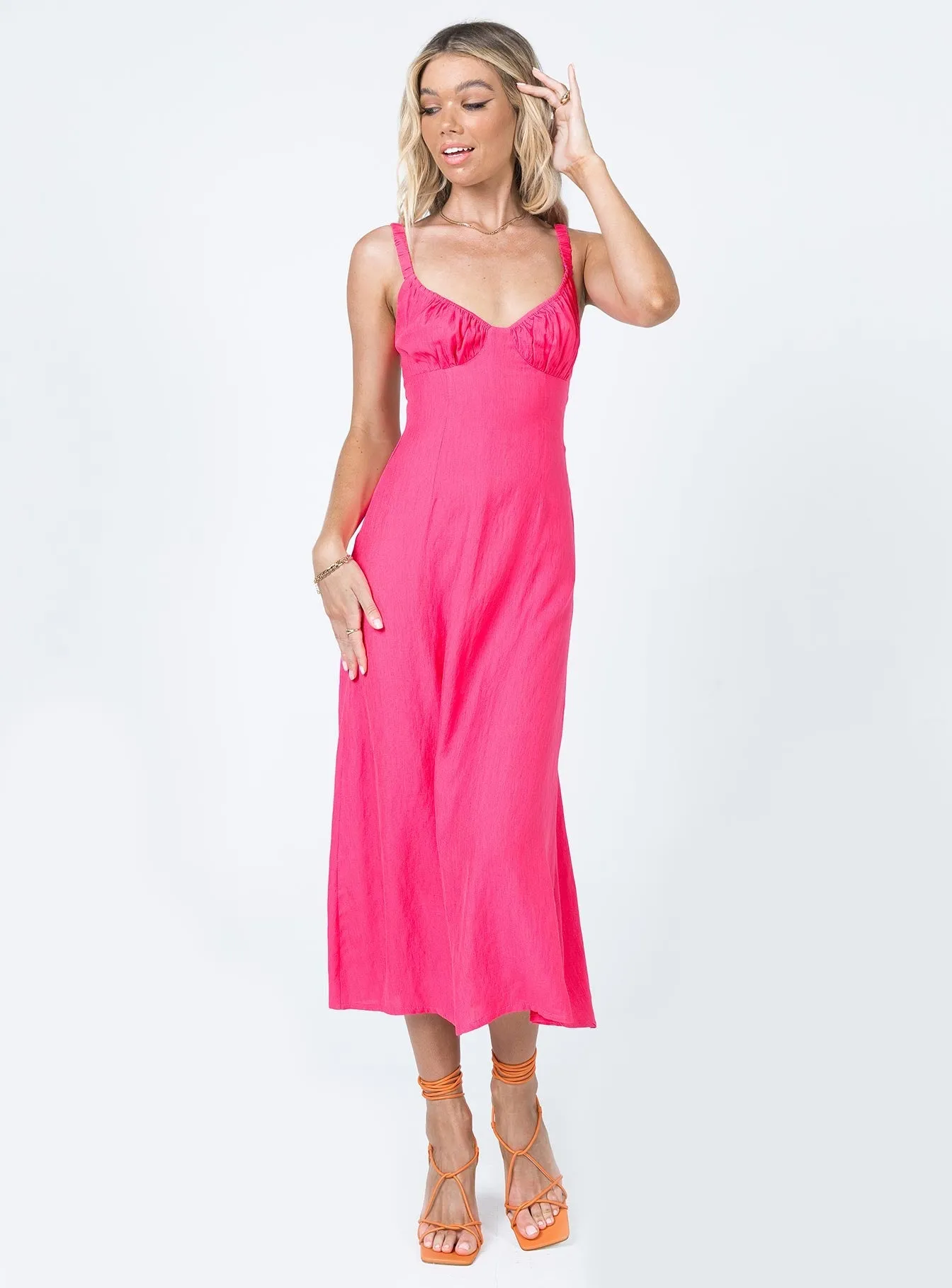 Georgia Midi Dress Pink