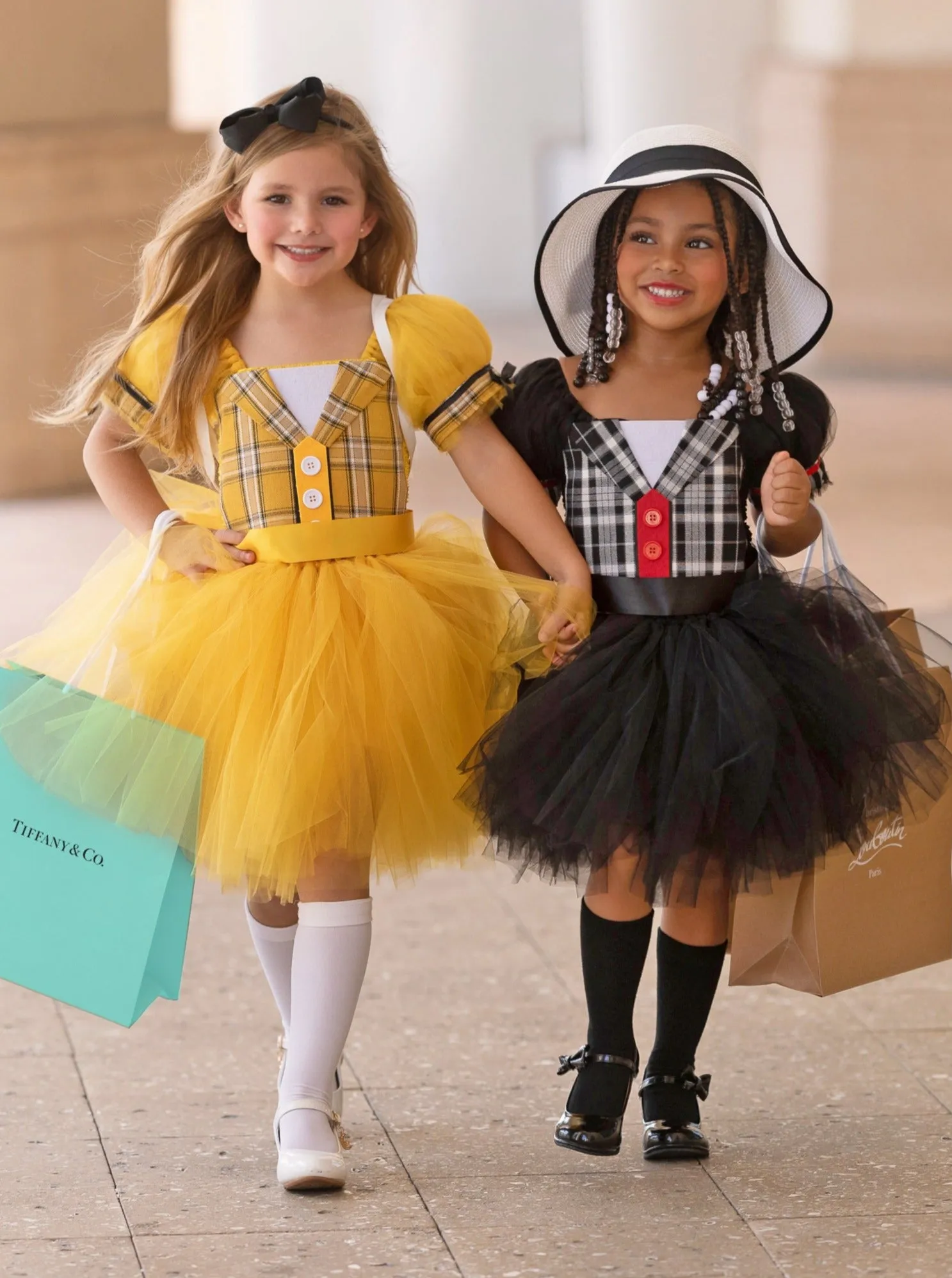 Girls Clueless Inspired Preppy Tutu Costume Dress