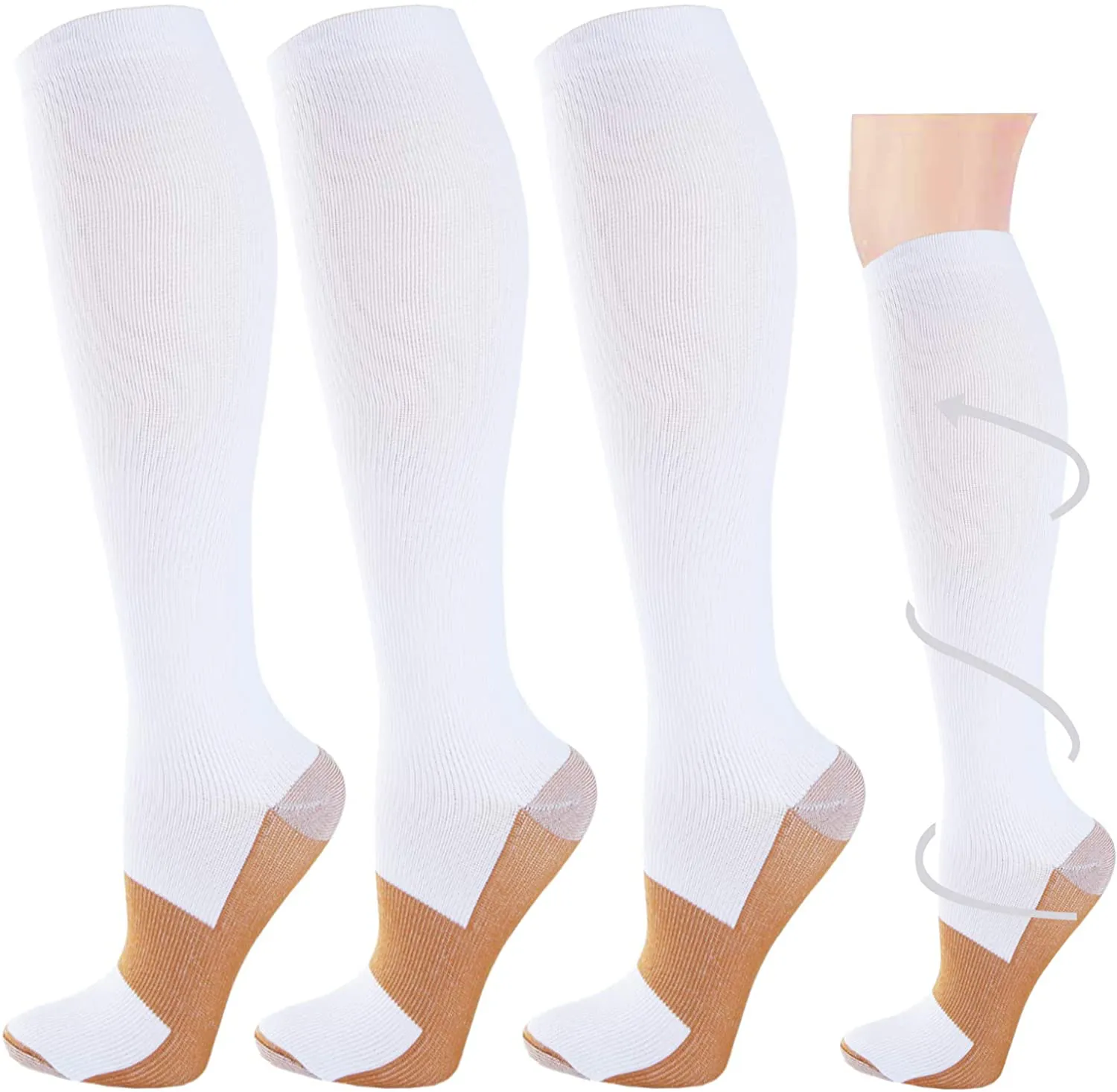 Graduated Medical Compression Socks for Women&Men 20-30mmhg Knee High Sock