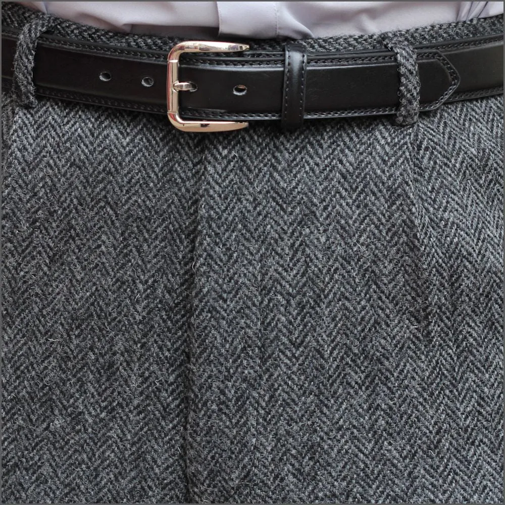 Harris Tweed Grey Herringbone Trouser--