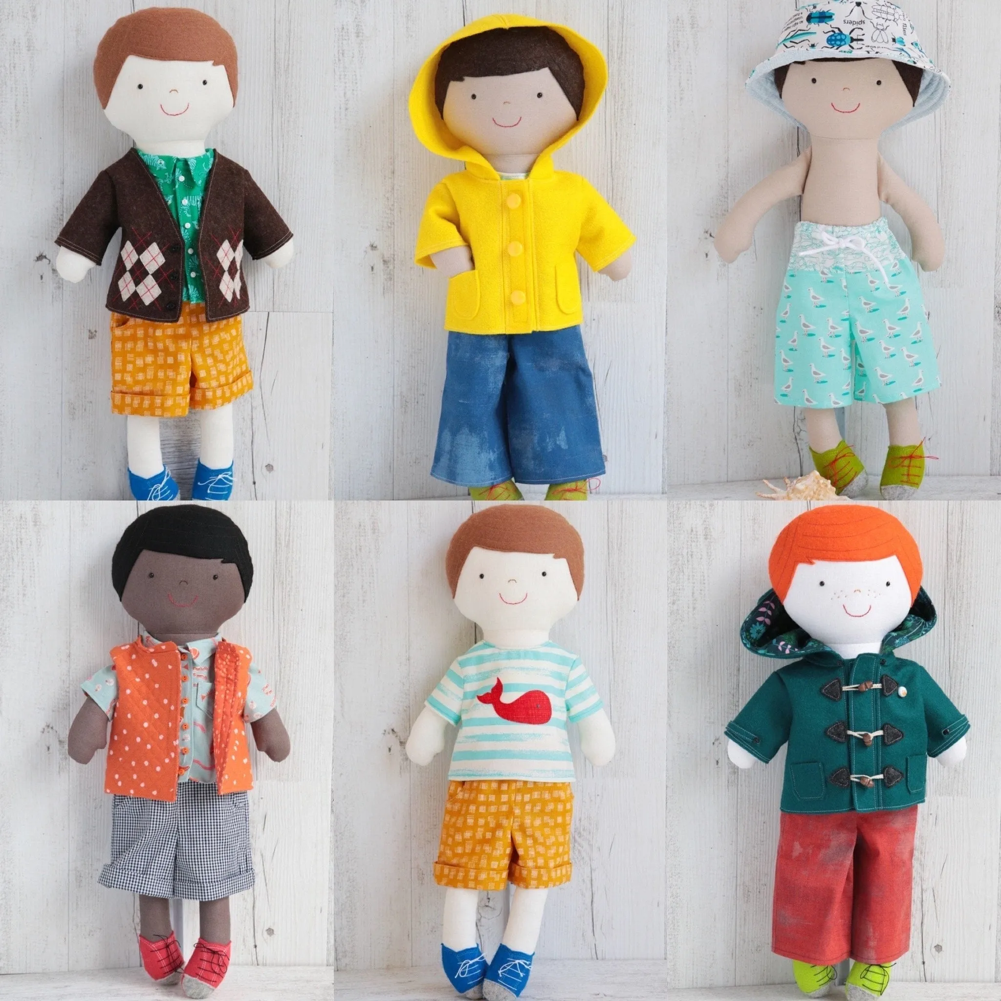 Henry: Boy doll with lots of clothes sewing pattern