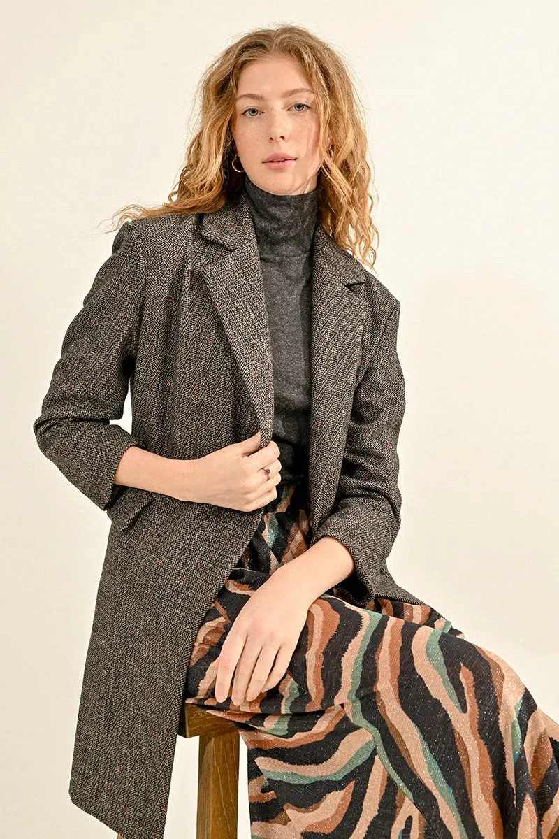 HERRINGBONE OVERCOAT