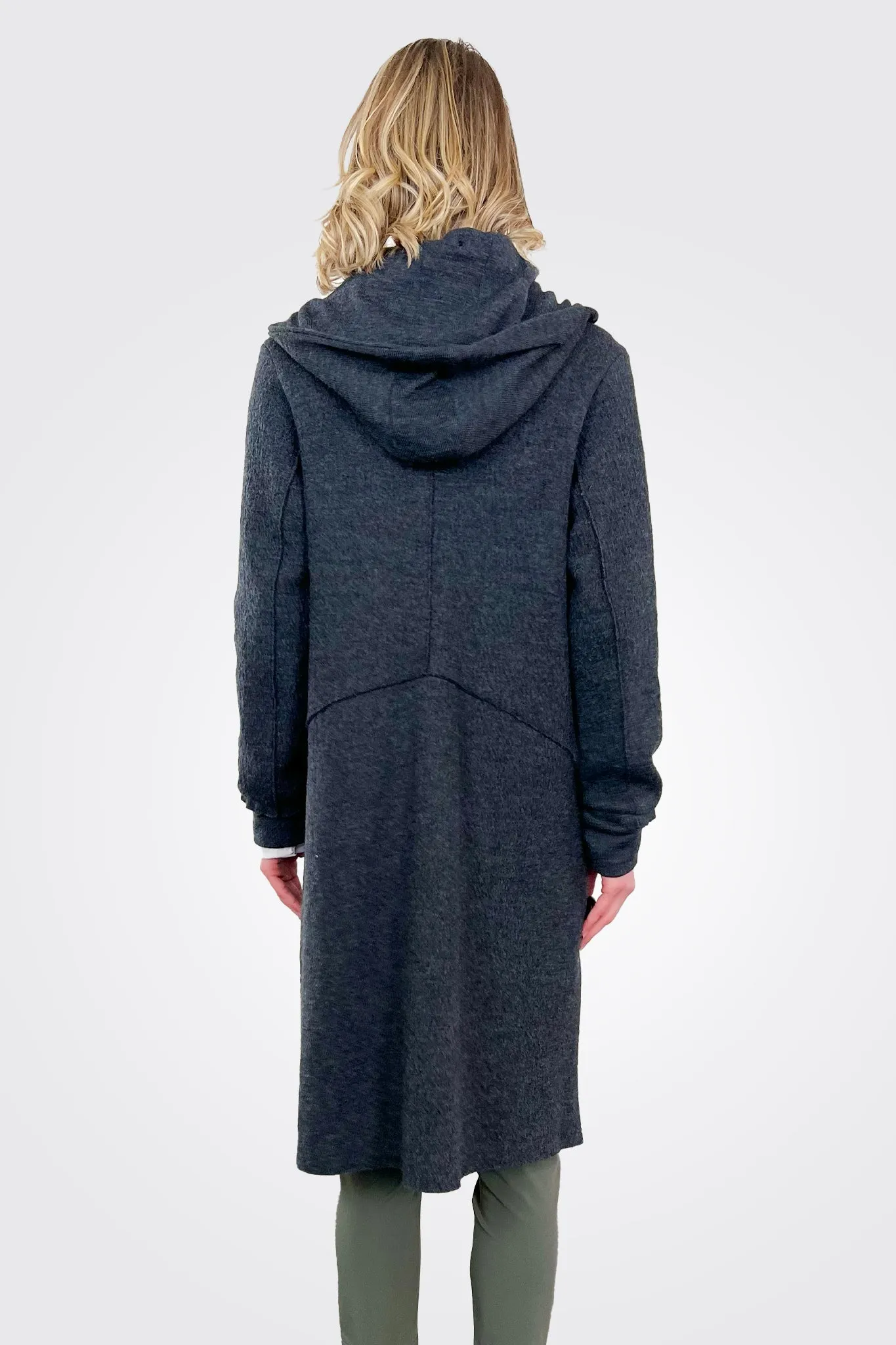 Hooded Coat - Charcoal