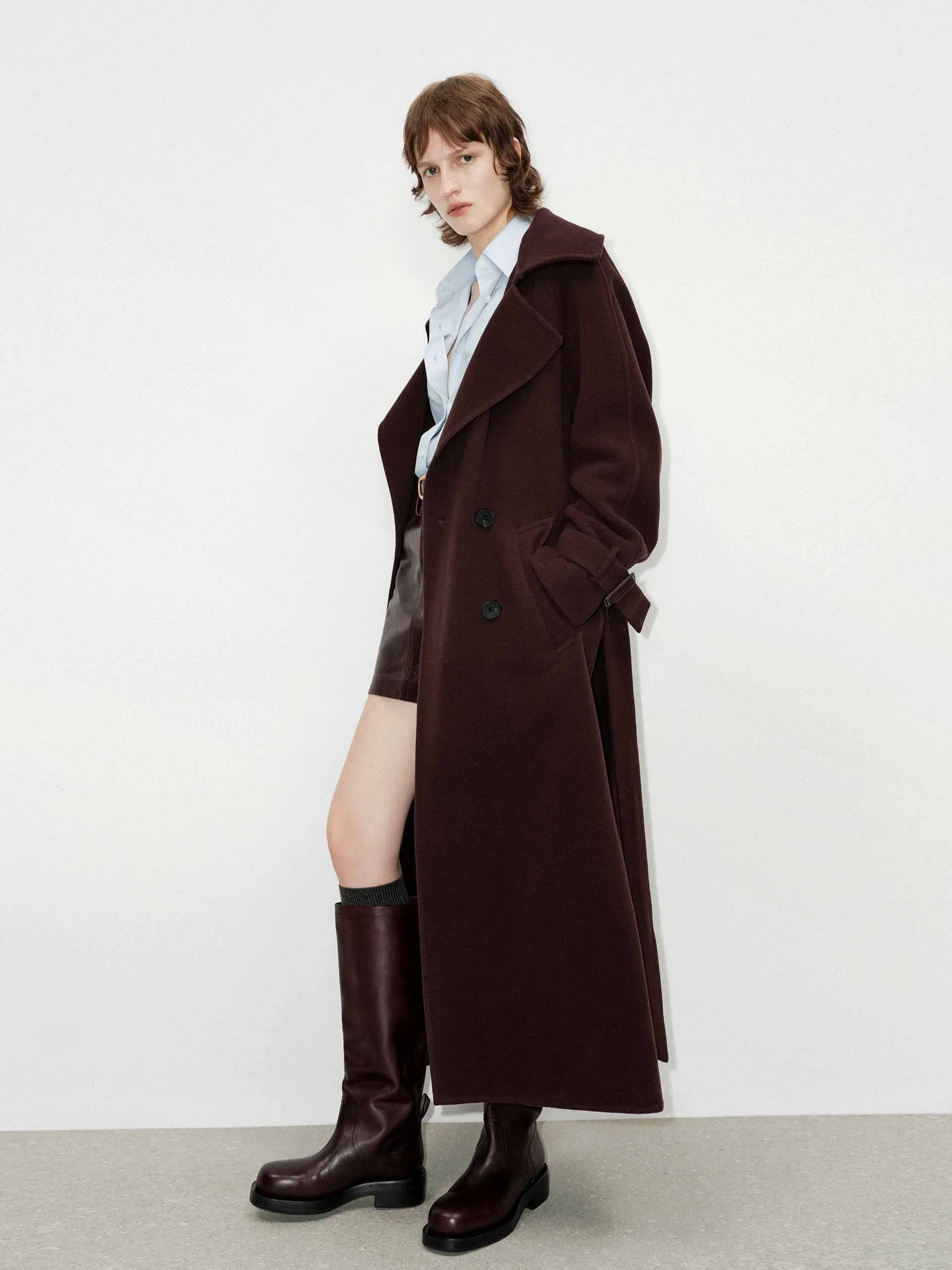 Include Bleted Wool Overcoat