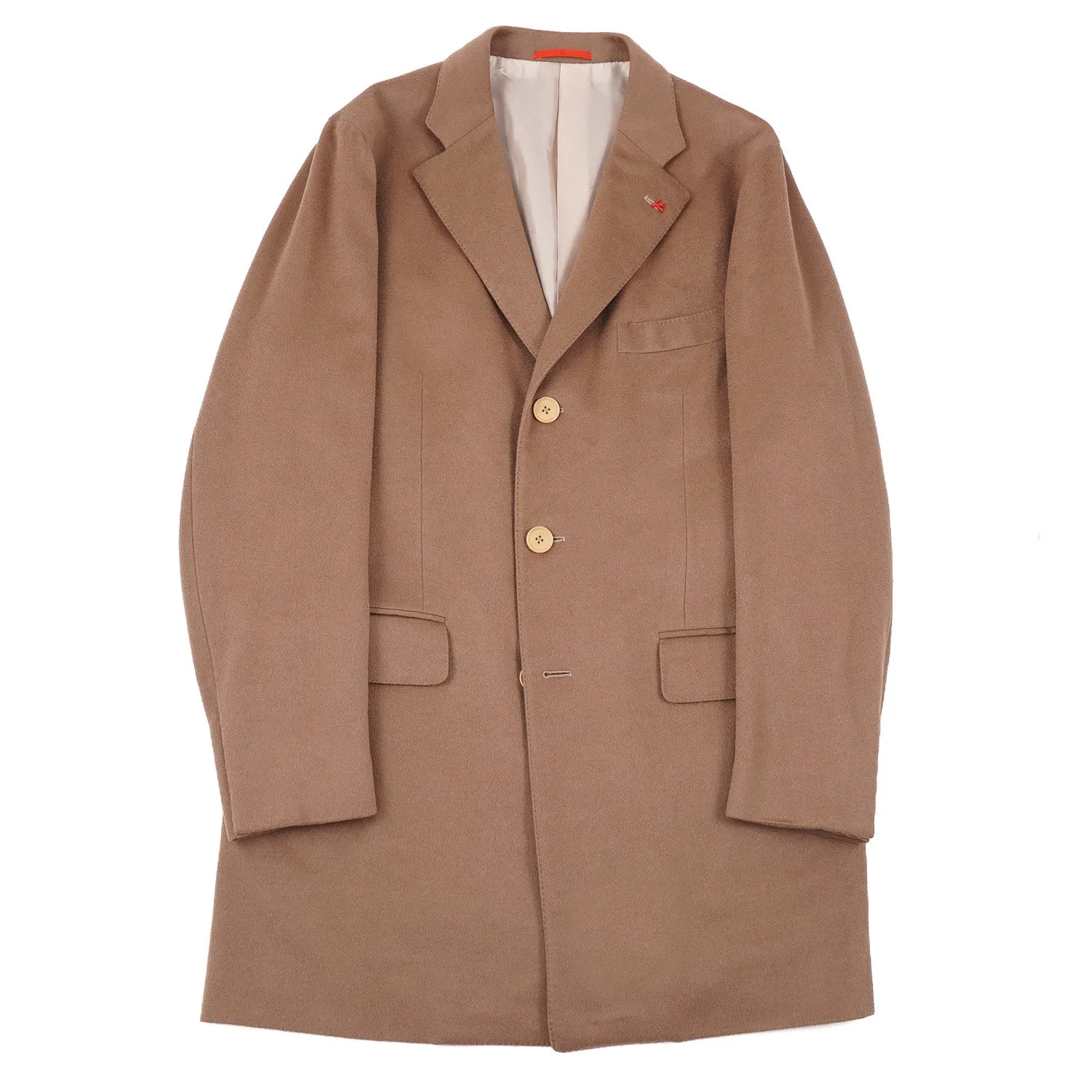 Isaia Tan Cashmere Overcoat