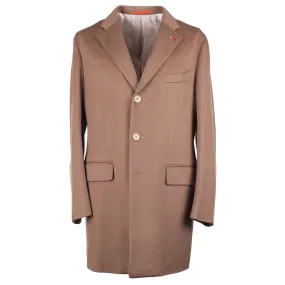 Isaia Tan Cashmere Overcoat