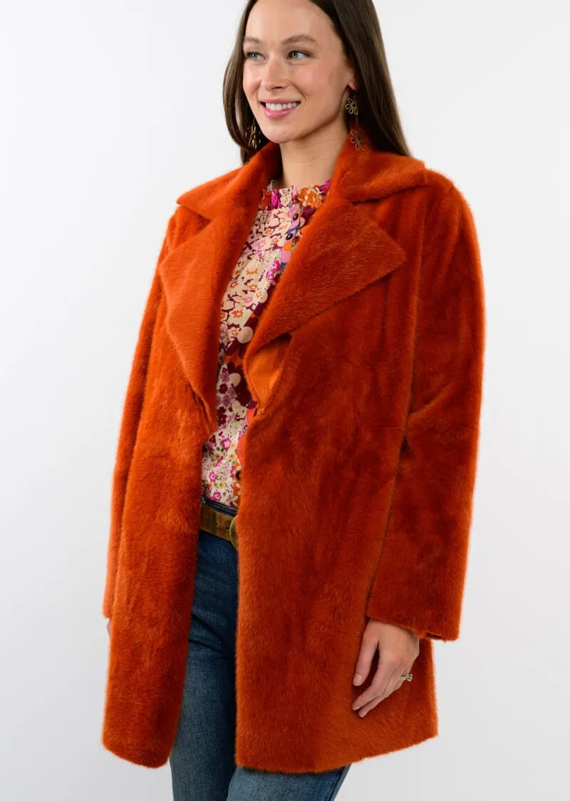 Ivy Jane Faux Fur & Suede Coat