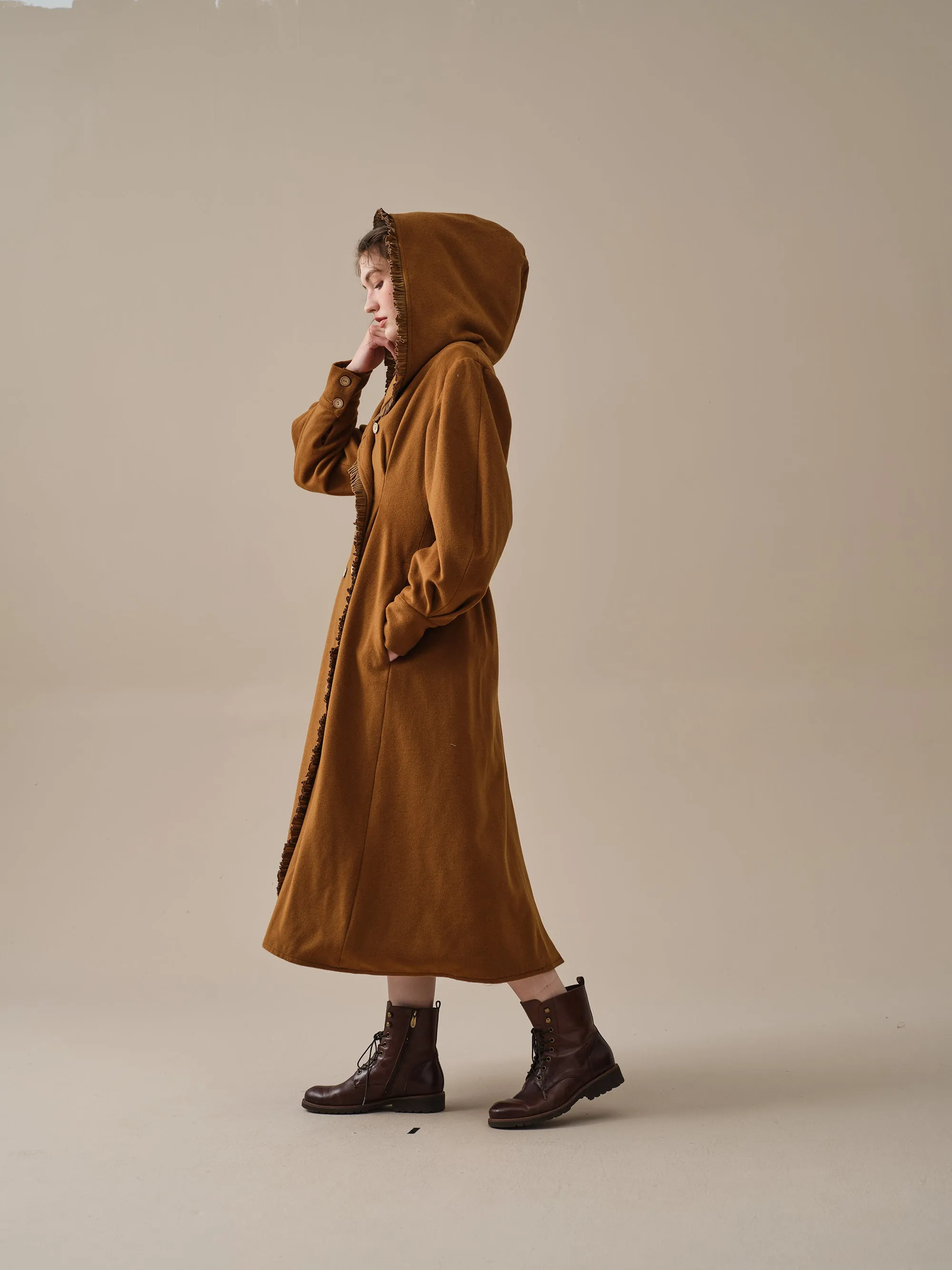 Jacques 25| long hooded victorian coat (100% wool)