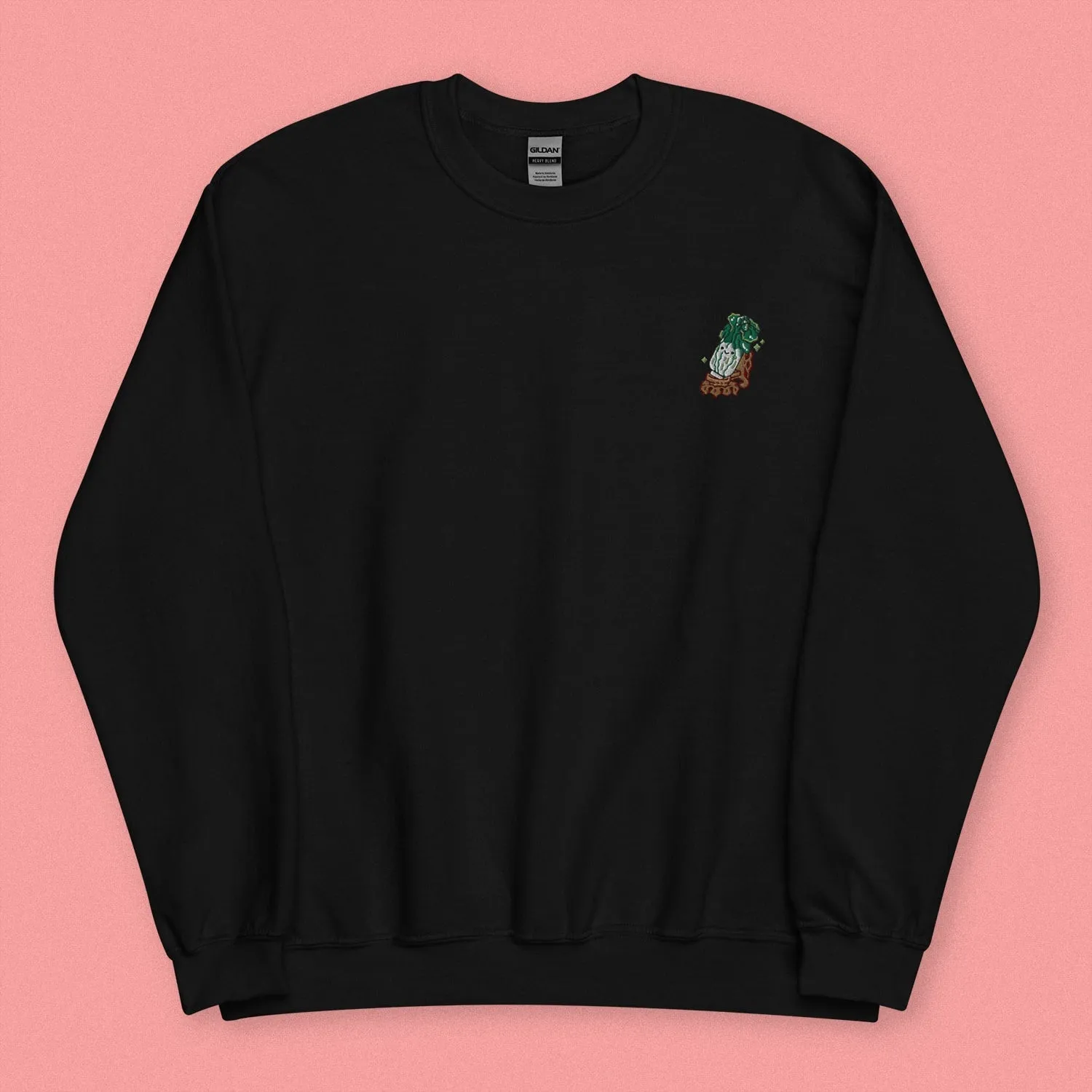 Jadeite Cabbage (Bok Choy) Embroidered Sweatshirt