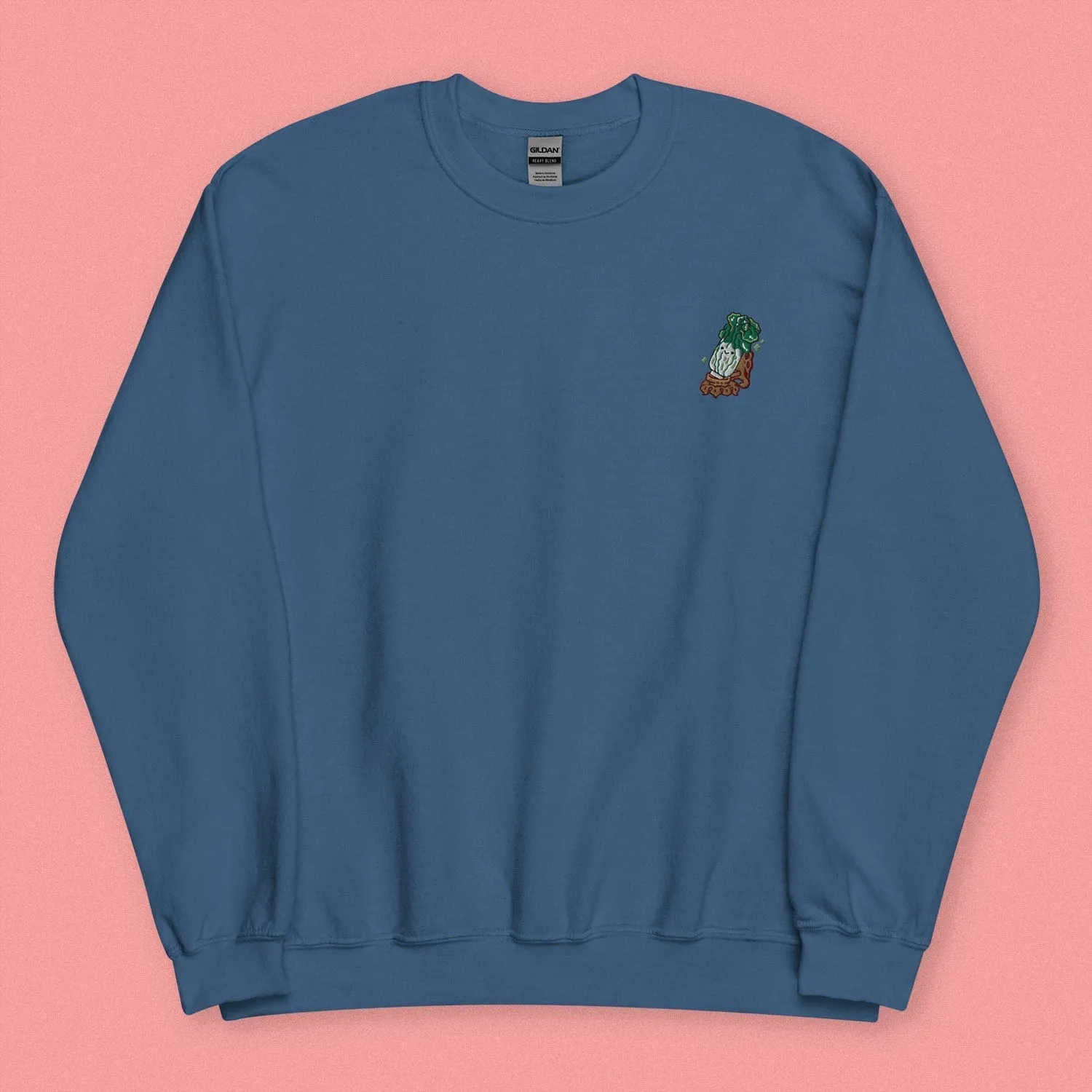 Jadeite Cabbage (Bok Choy) Embroidered Sweatshirt