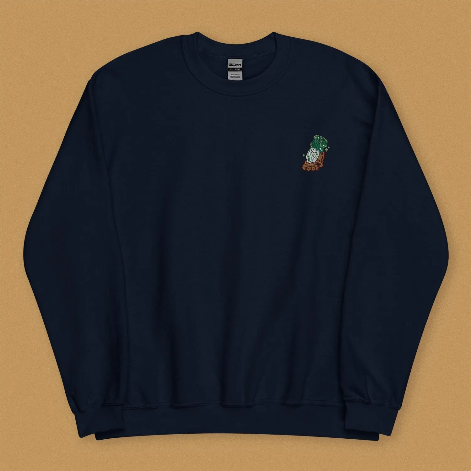 Jadeite Cabbage (Bok Choy) Embroidered Sweatshirt