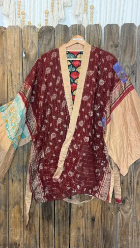 Kantha Reversible Kimono Coat - 007