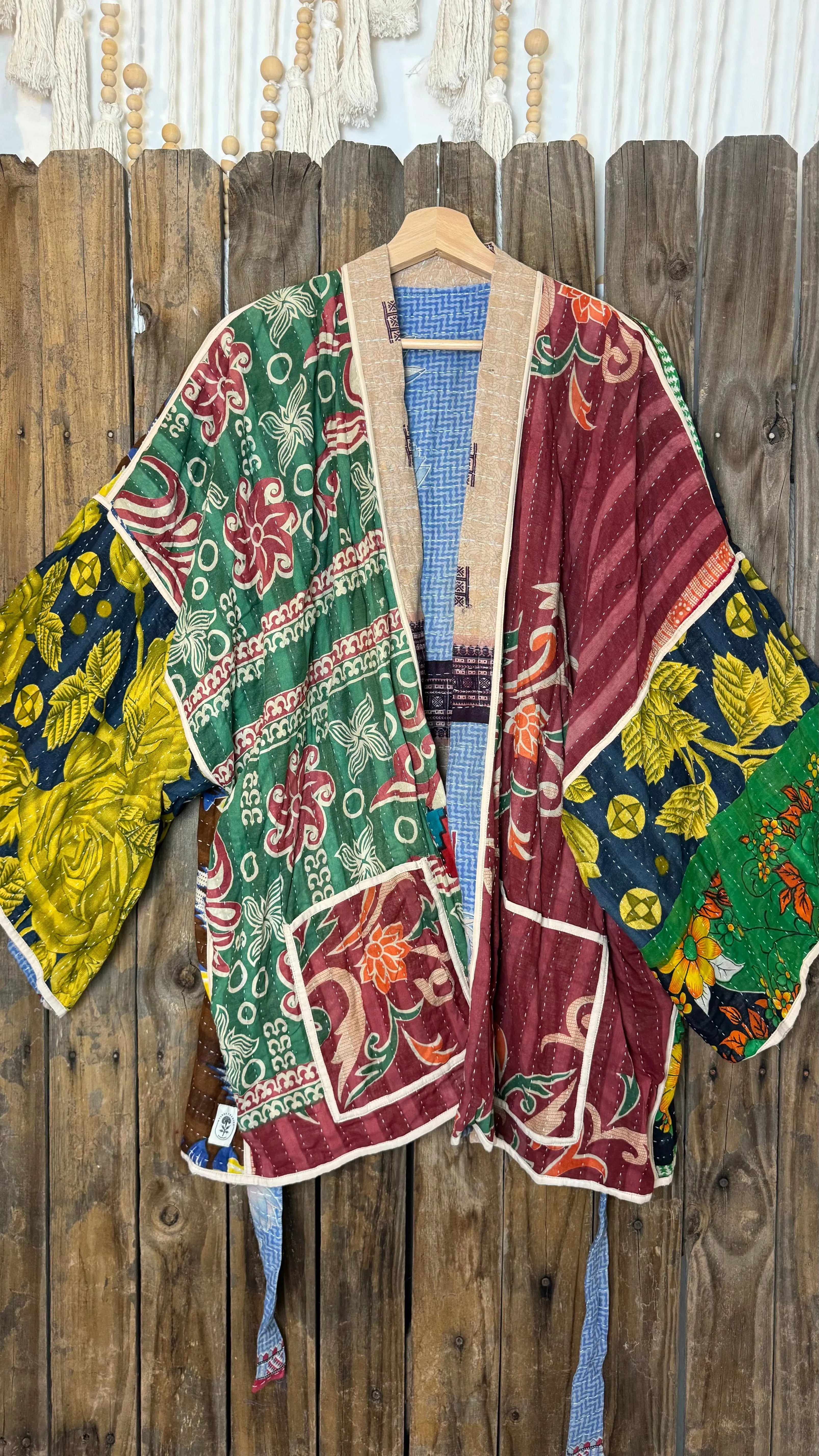 Kantha Reversible Kimono Coat - 013