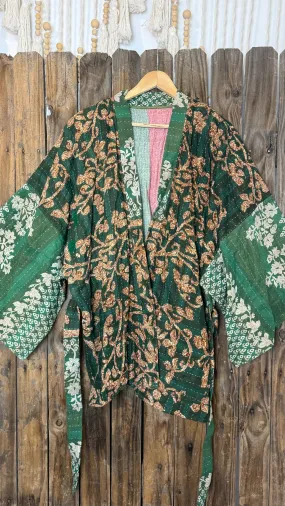 Kantha Reversible Kimono Coat - 028