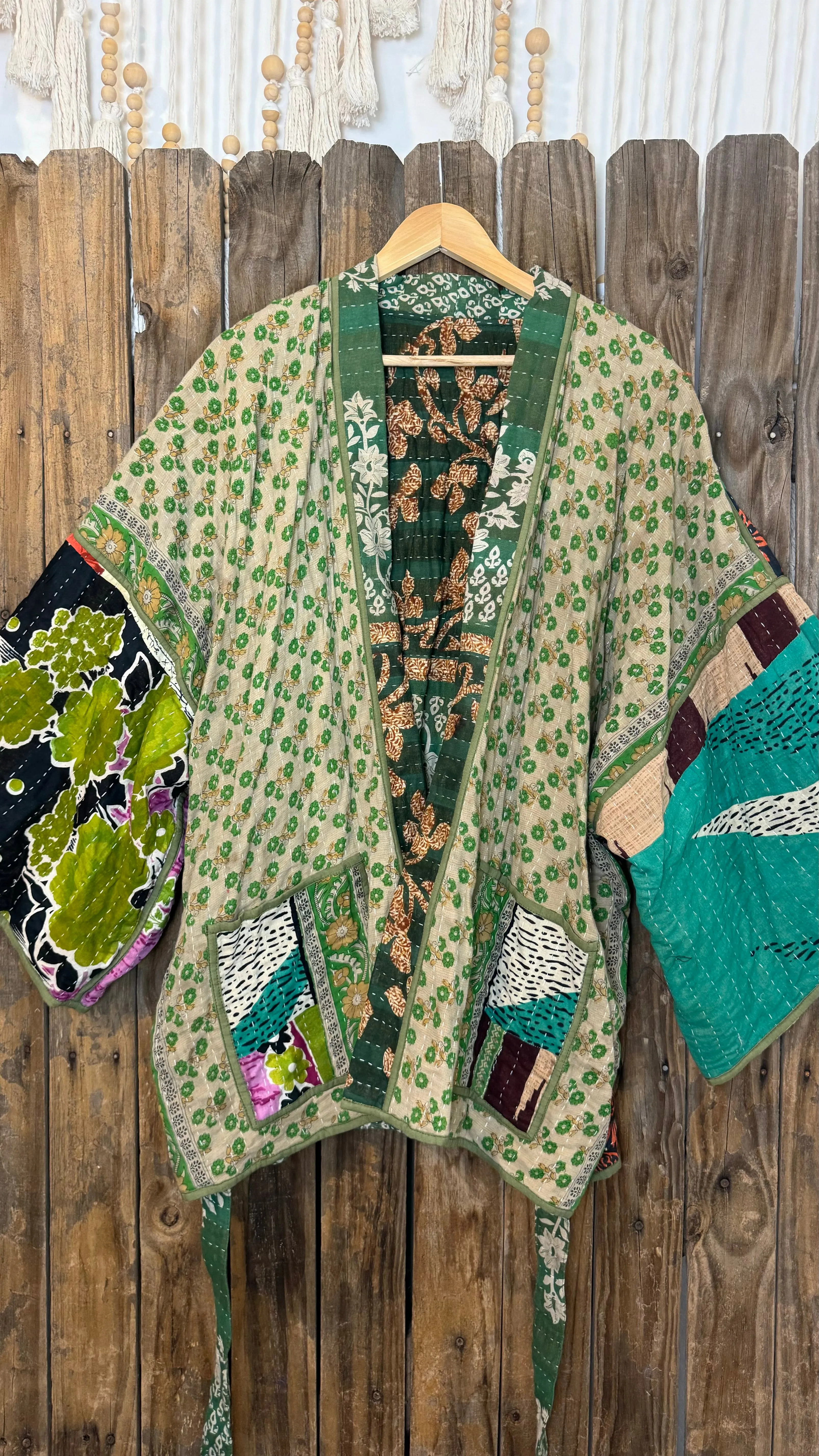 Kantha Reversible Kimono Coat - 028