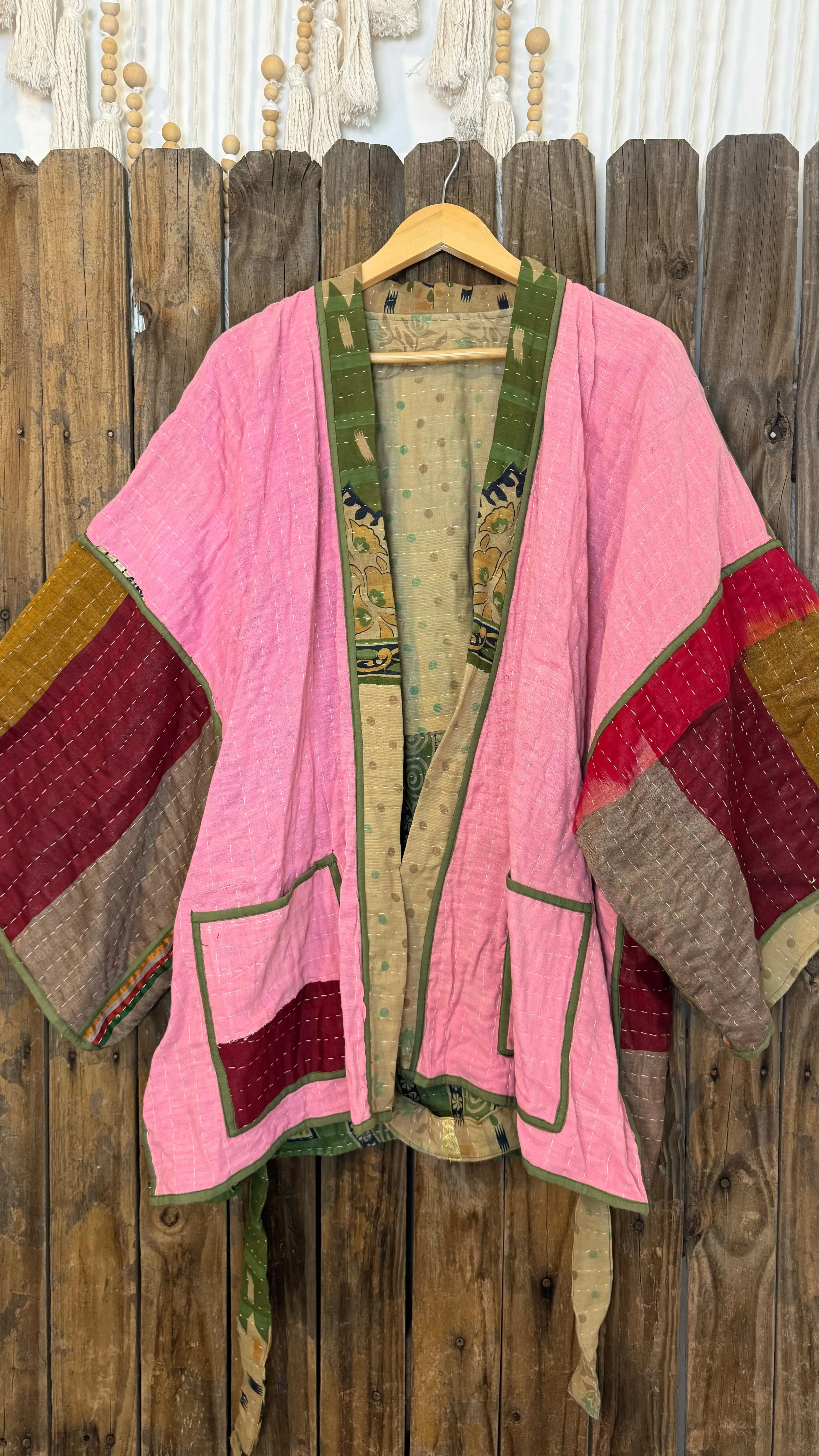 Kantha Reversible Kimono Coat - 030