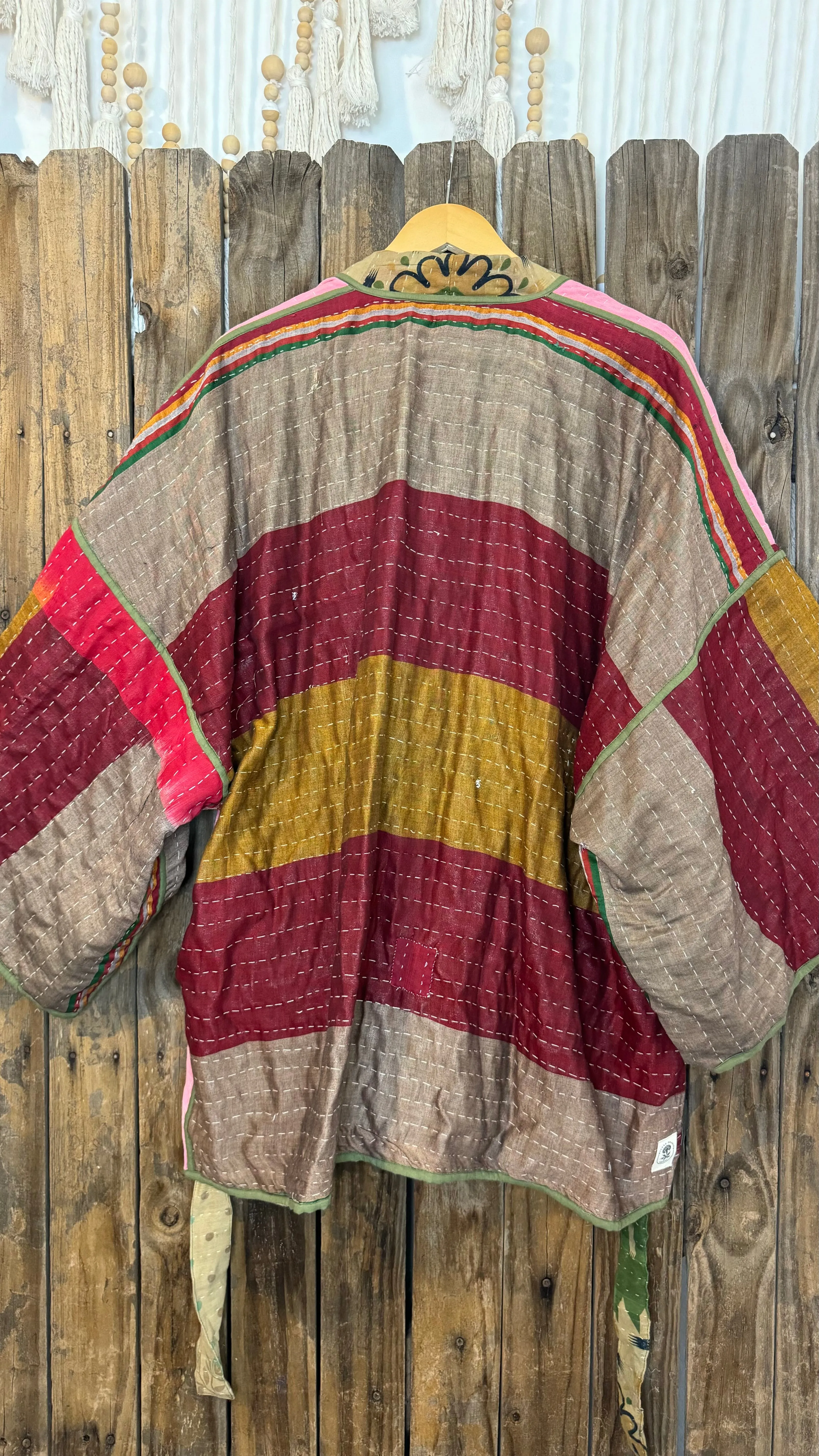 Kantha Reversible Kimono Coat - 030