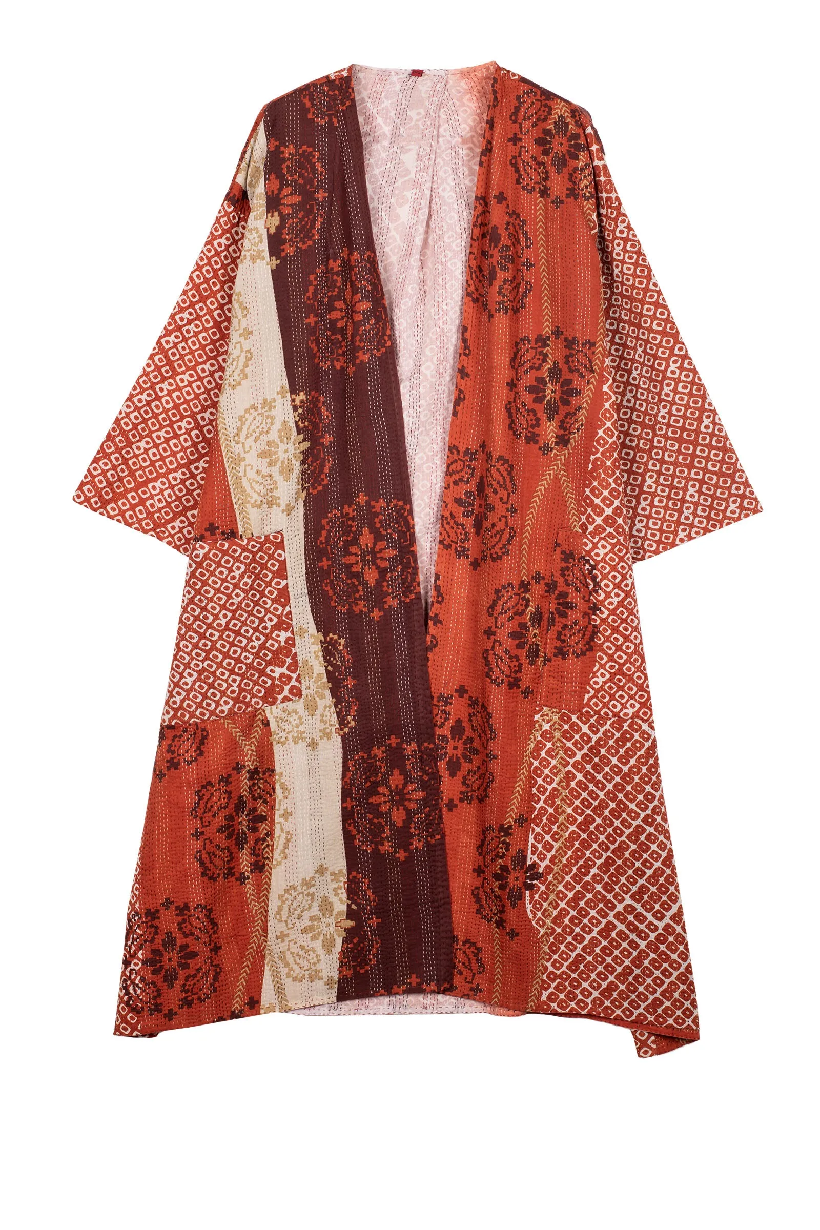 KIMONO COTTON KANTHA LONG DUSTER