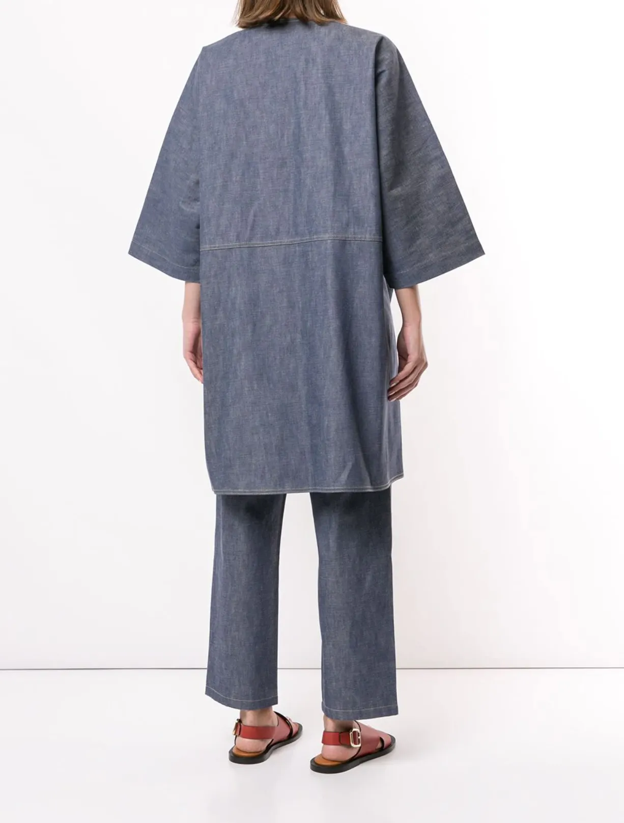 Kimono Wrap Coat, Woven Cascade