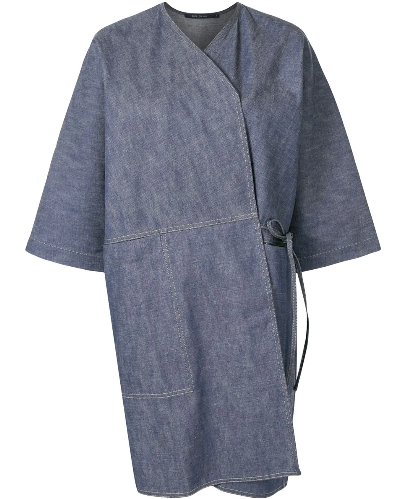 Kimono Wrap Coat, Woven Cascade