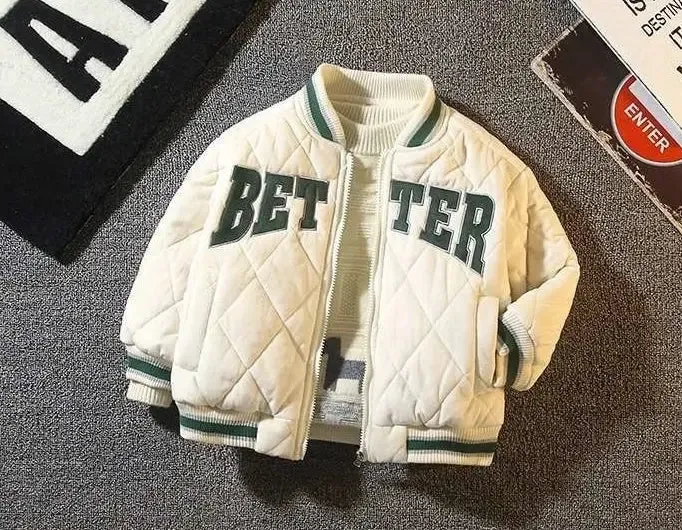 Kinder Baseball "BETTER" Bomber Jacket