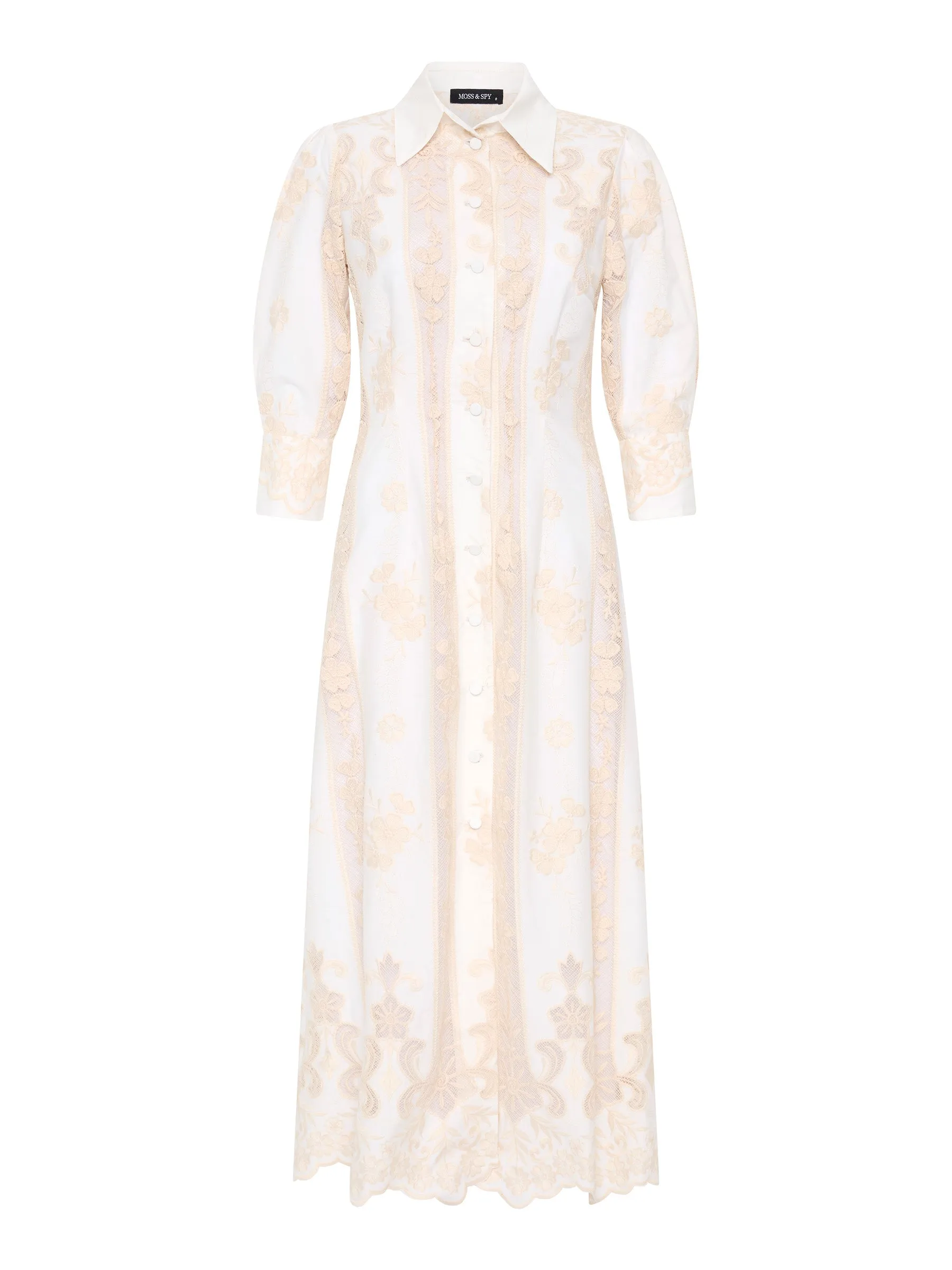 Kristen Shirt Dress - Ivory