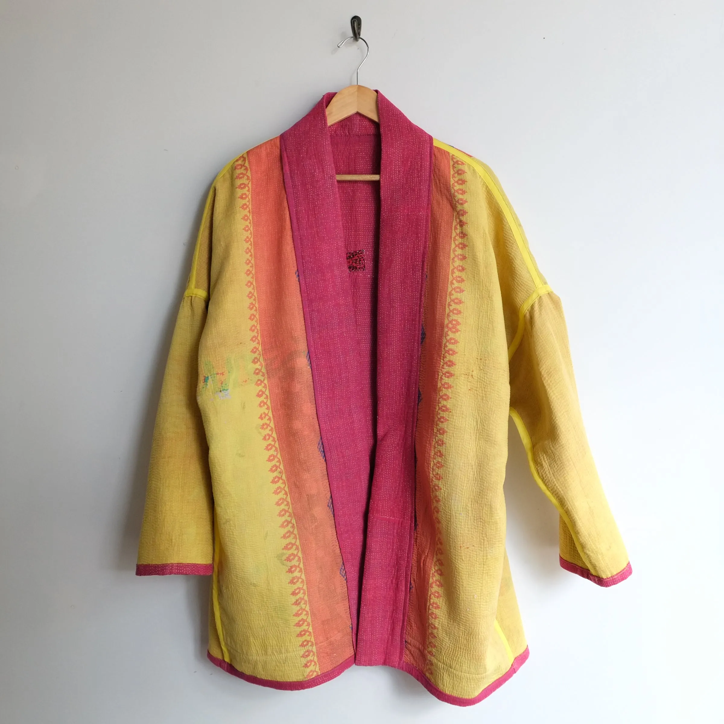 L Magenta with White Stitching Anoushka Jacket LL155