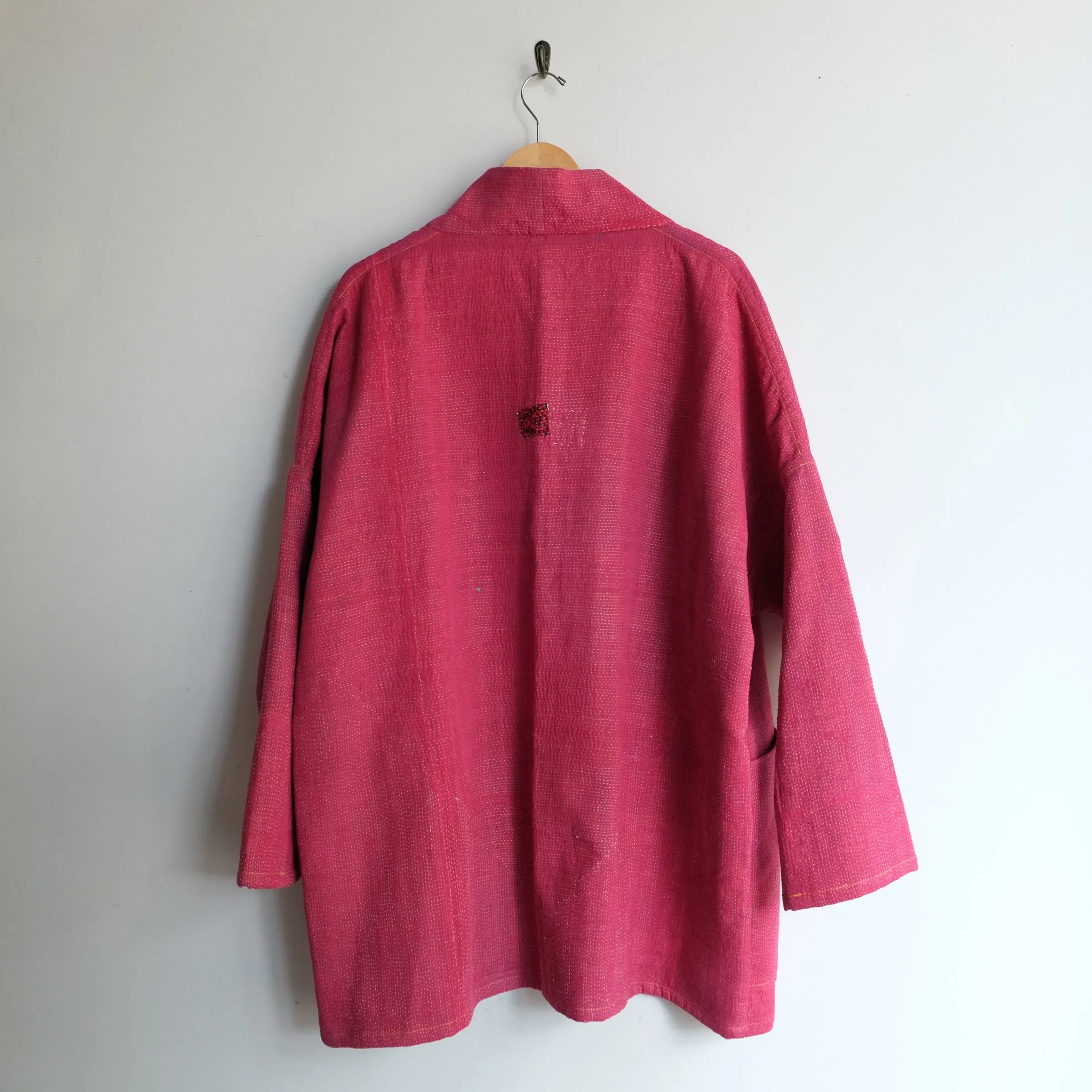 L Magenta with White Stitching Anoushka Jacket LL155