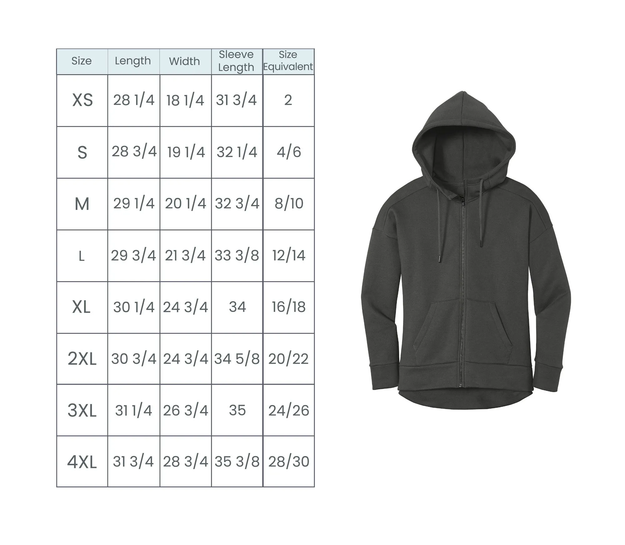 Ladies Stethoscope Hooded Full Zip Sweatshirt