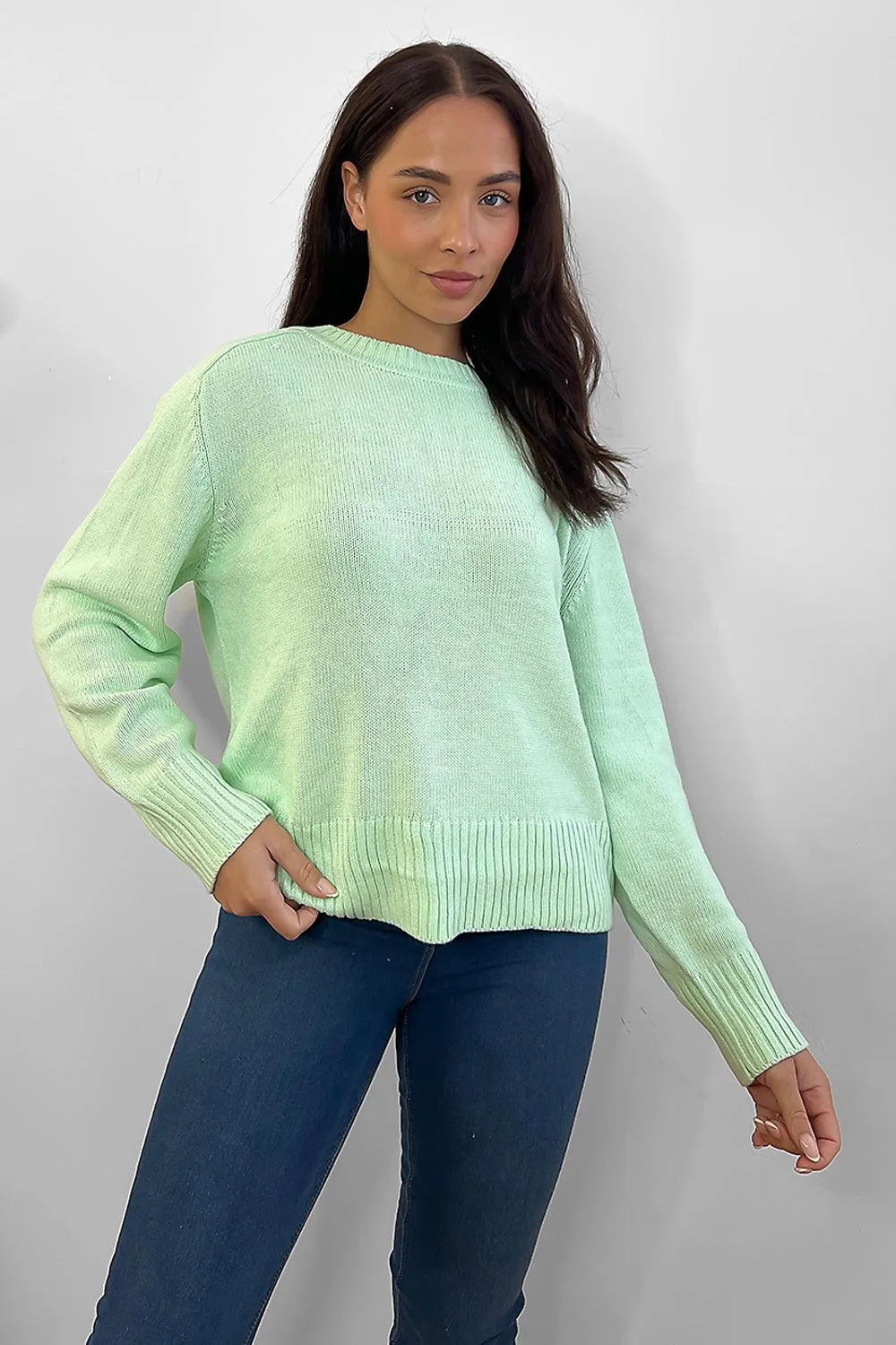 Large Scoop Neckline Pullover