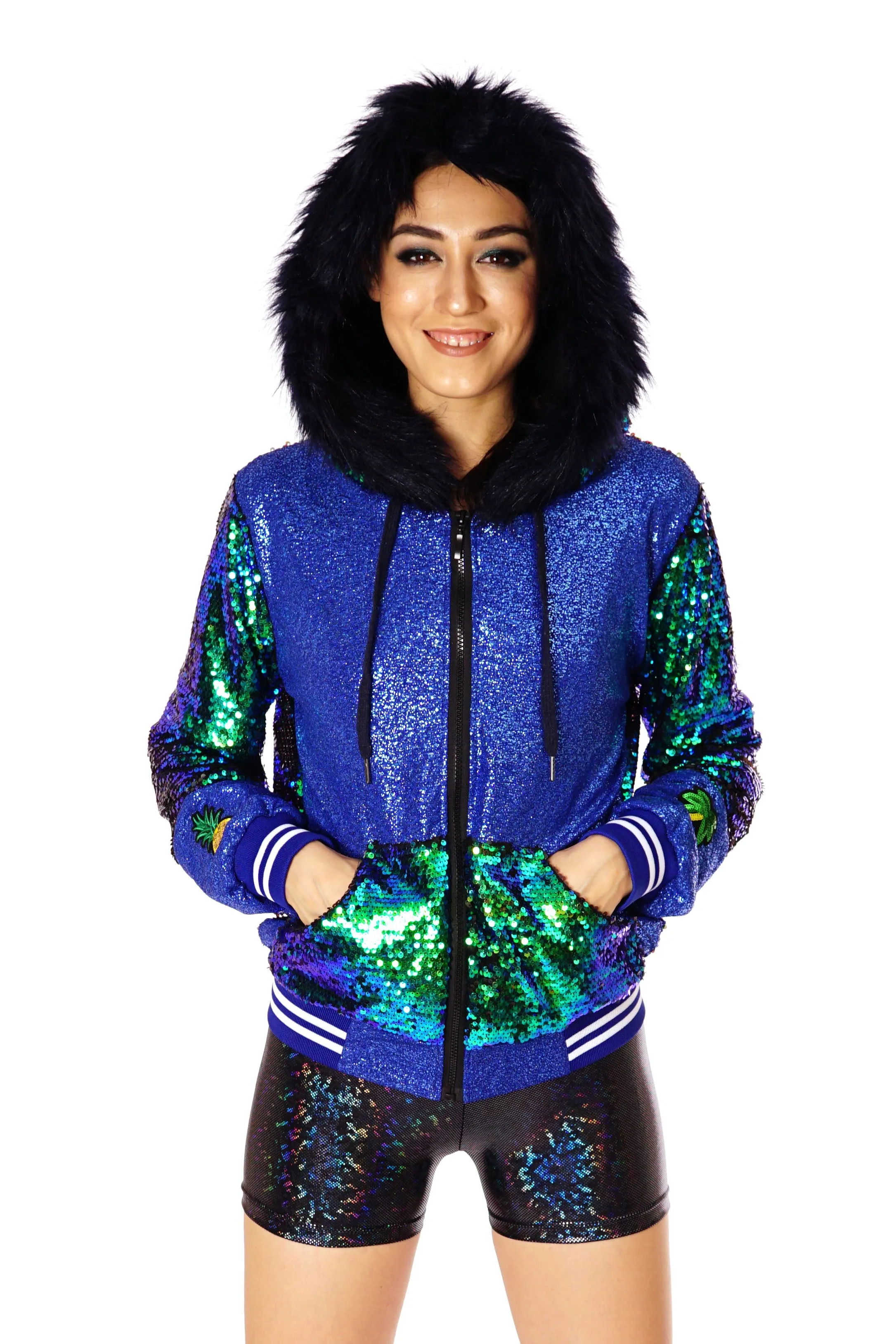 LAST One - Size (S) | Emerald City | Super Deluxe Sequin Hoody | Unisex | Vintaaage!