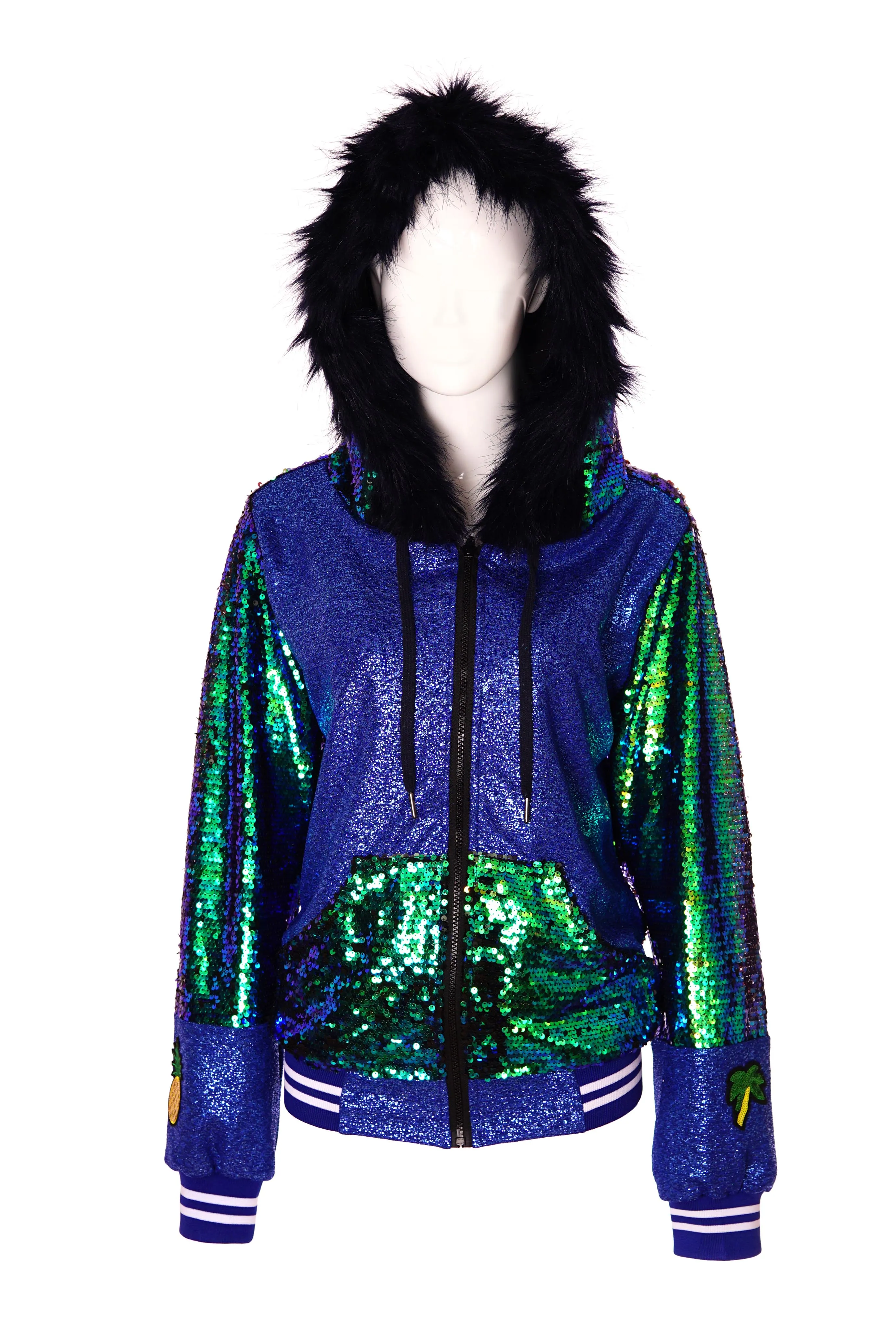 LAST One - Size (S) | Emerald City | Super Deluxe Sequin Hoody | Unisex | Vintaaage!