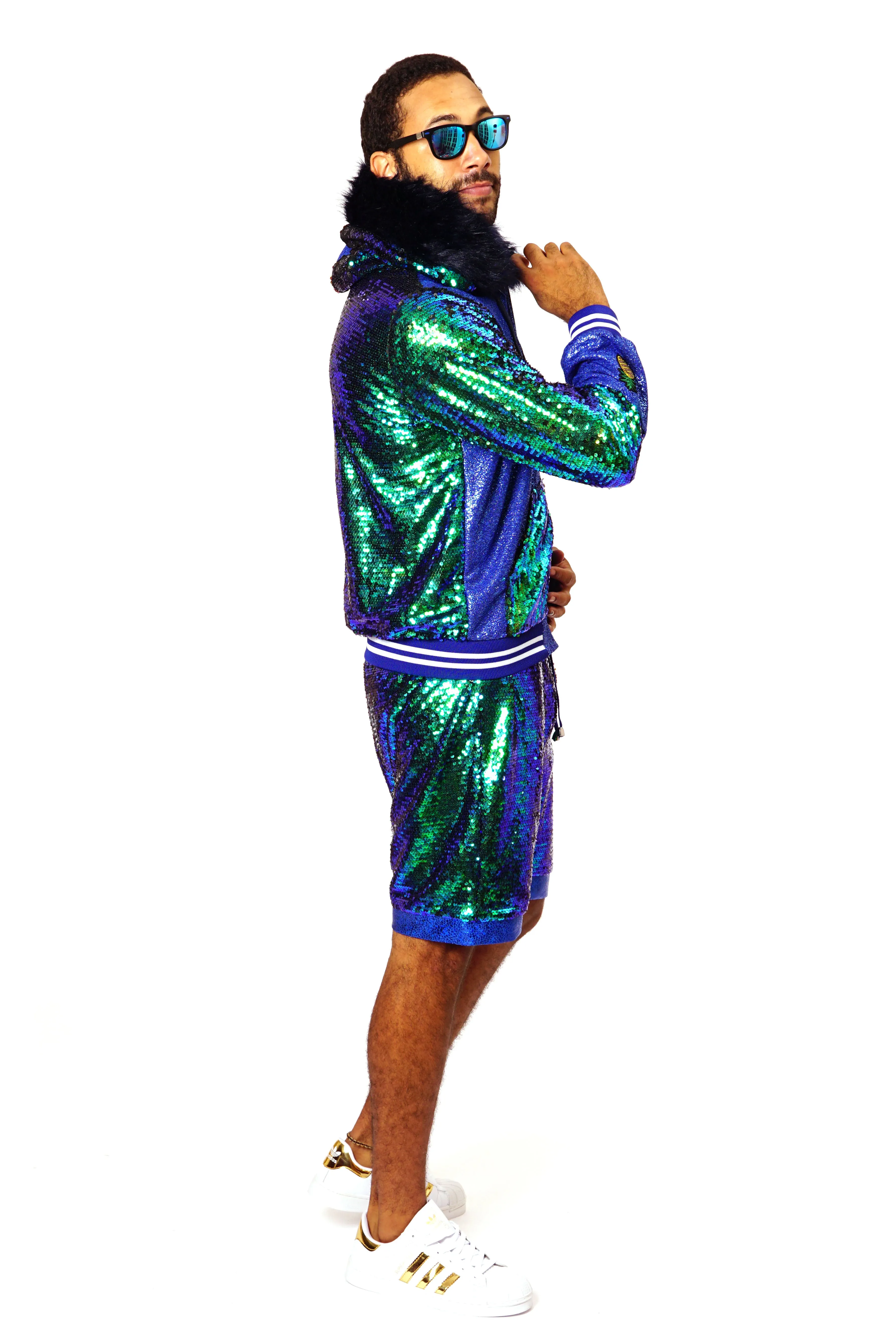 LAST One - Size (S) | Emerald City | Super Deluxe Sequin Hoody | Unisex | Vintaaage!