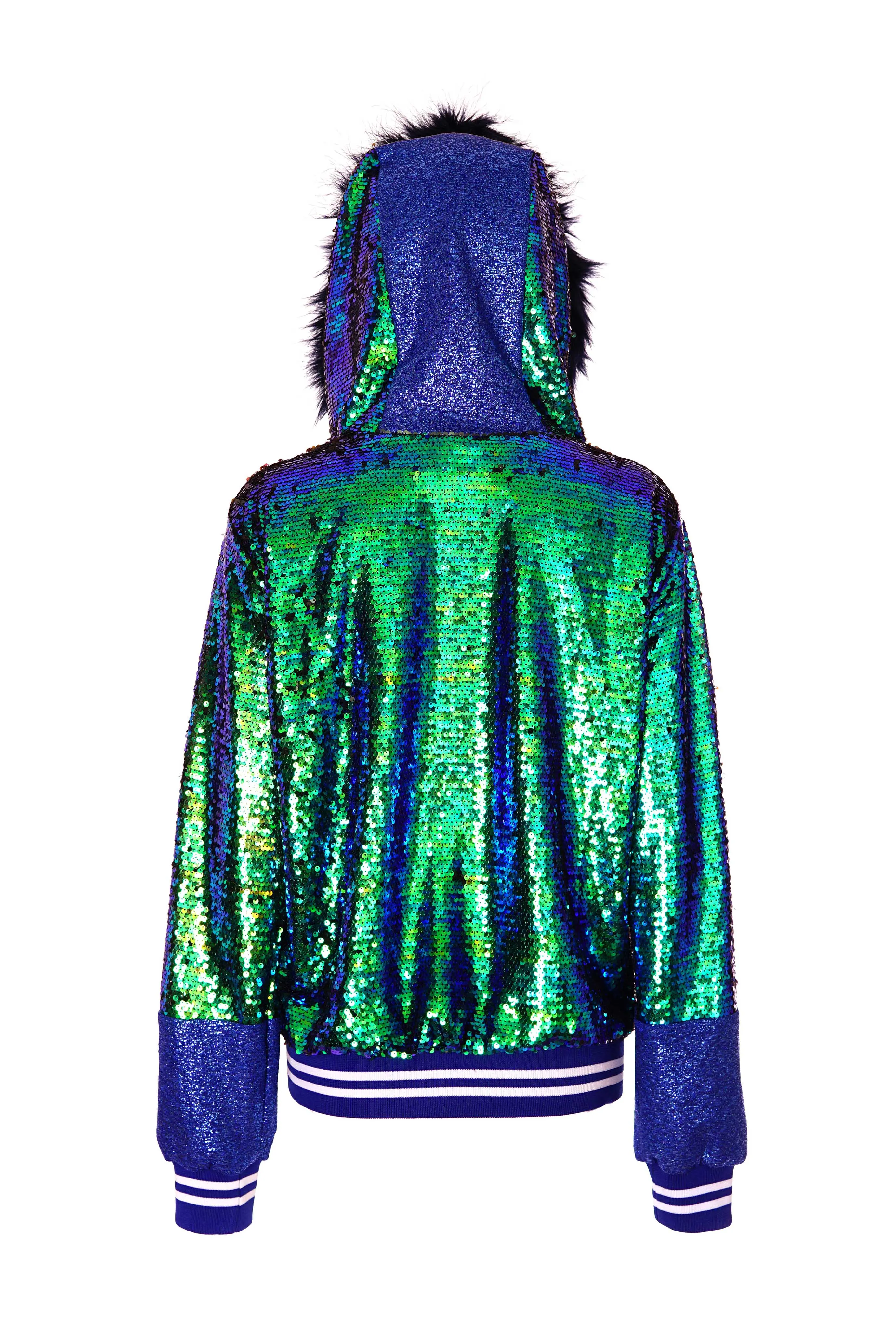 LAST One - Size (S) | Emerald City | Super Deluxe Sequin Hoody | Unisex | Vintaaage!