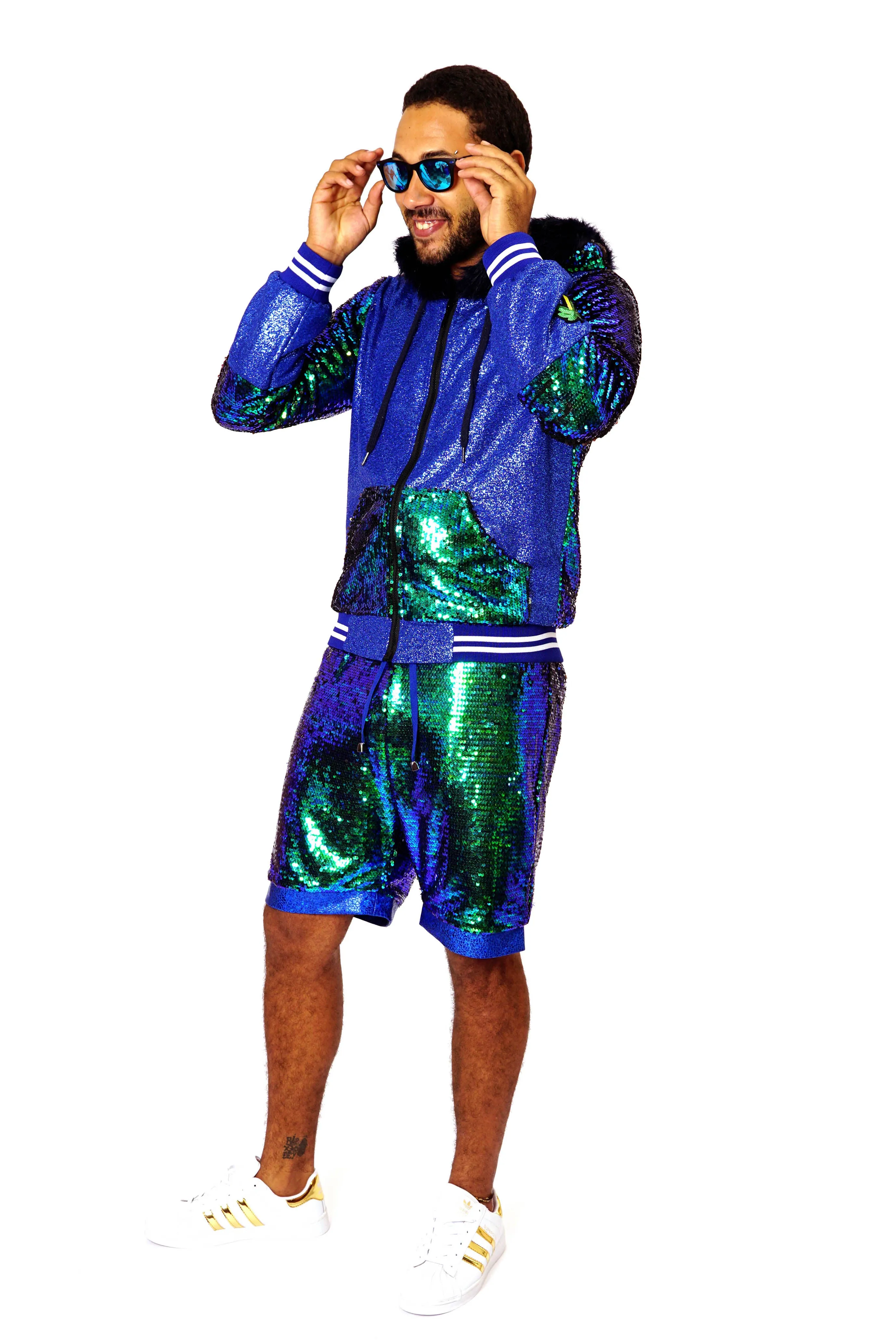 LAST One - Size (S) | Emerald City | Super Deluxe Sequin Hoody | Unisex | Vintaaage!