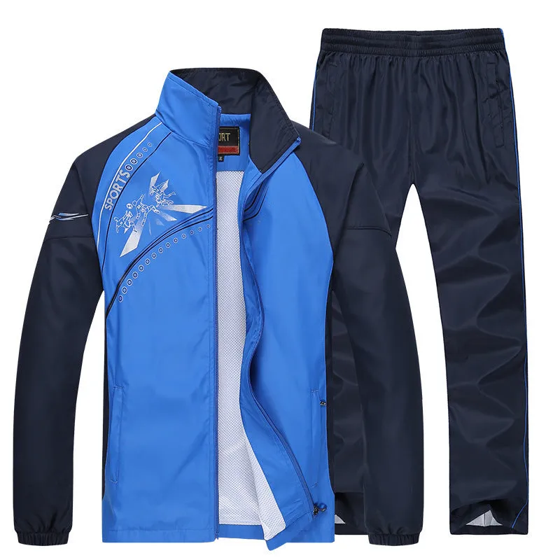 Leisure Sports College Style Two-piece Spring And Autumn Long-sleeved Suit