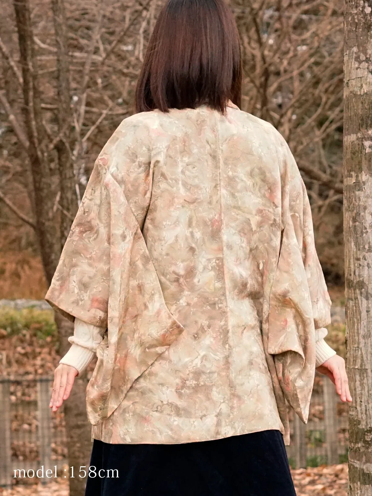 Light brown haori with beautiful pattern