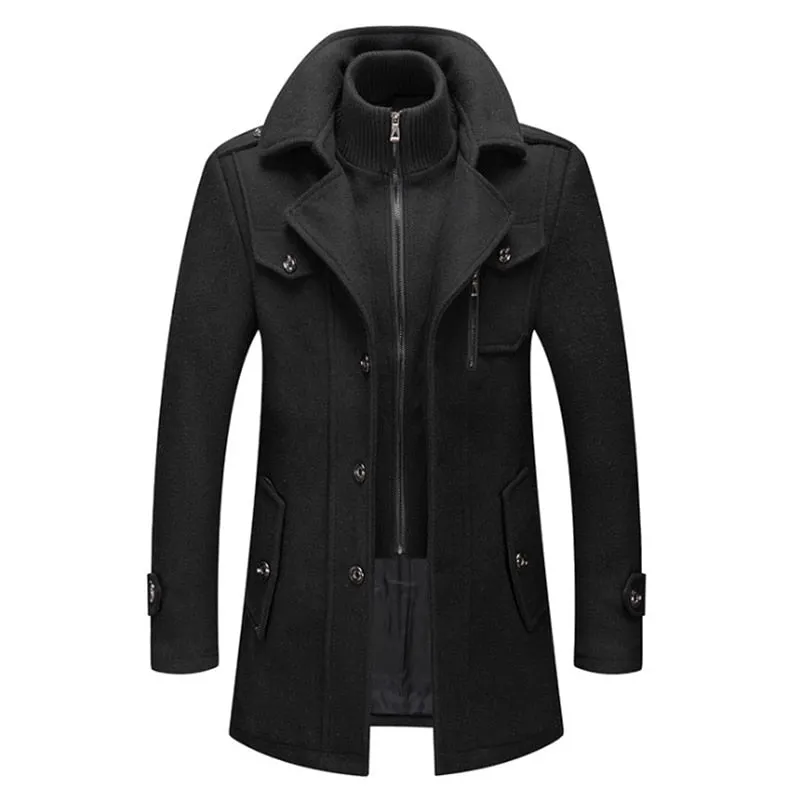 LMS Wool Blends Double Collar Coats