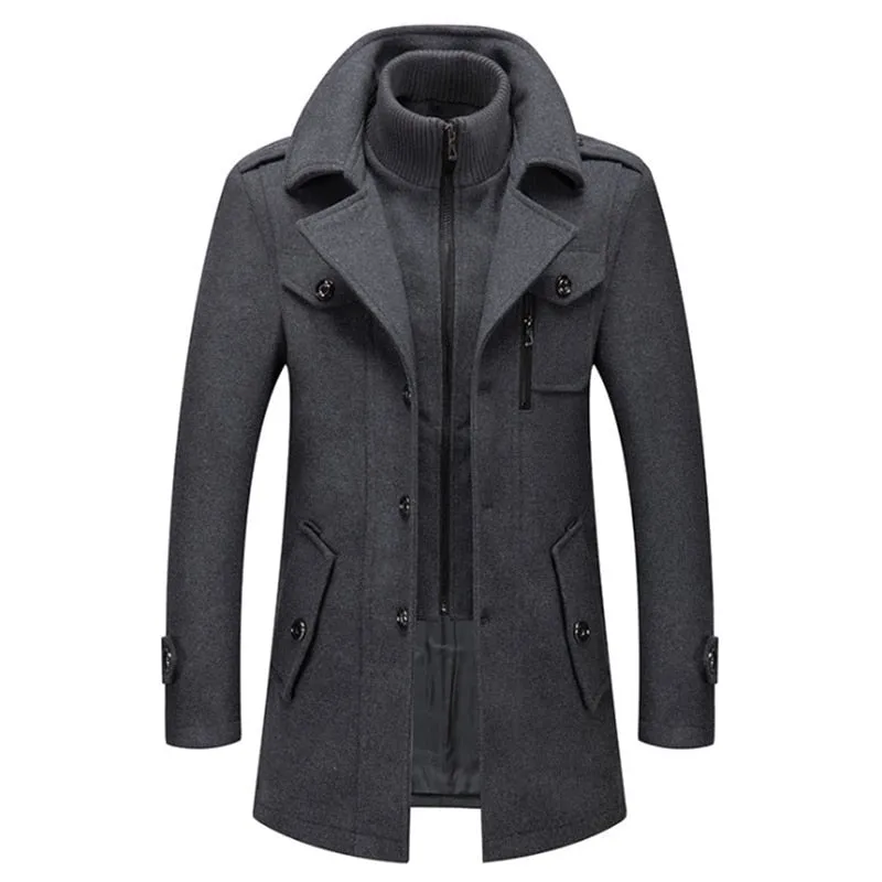 LMS Wool Blends Double Collar Coats