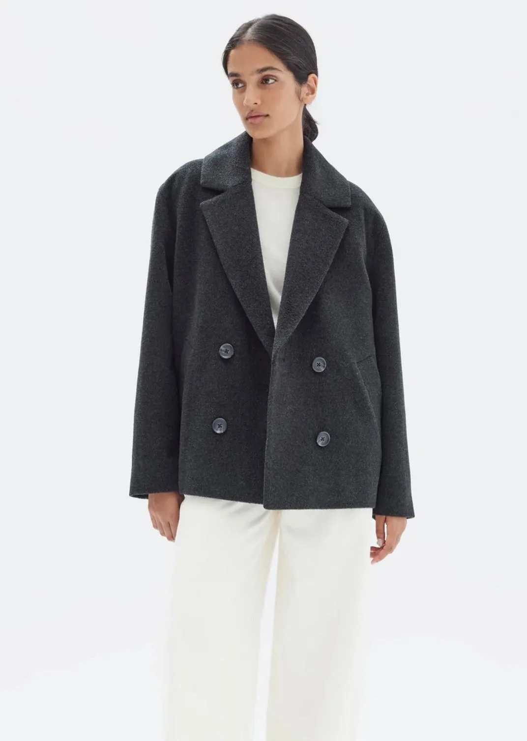 Lucy Wool Coat Charcoal